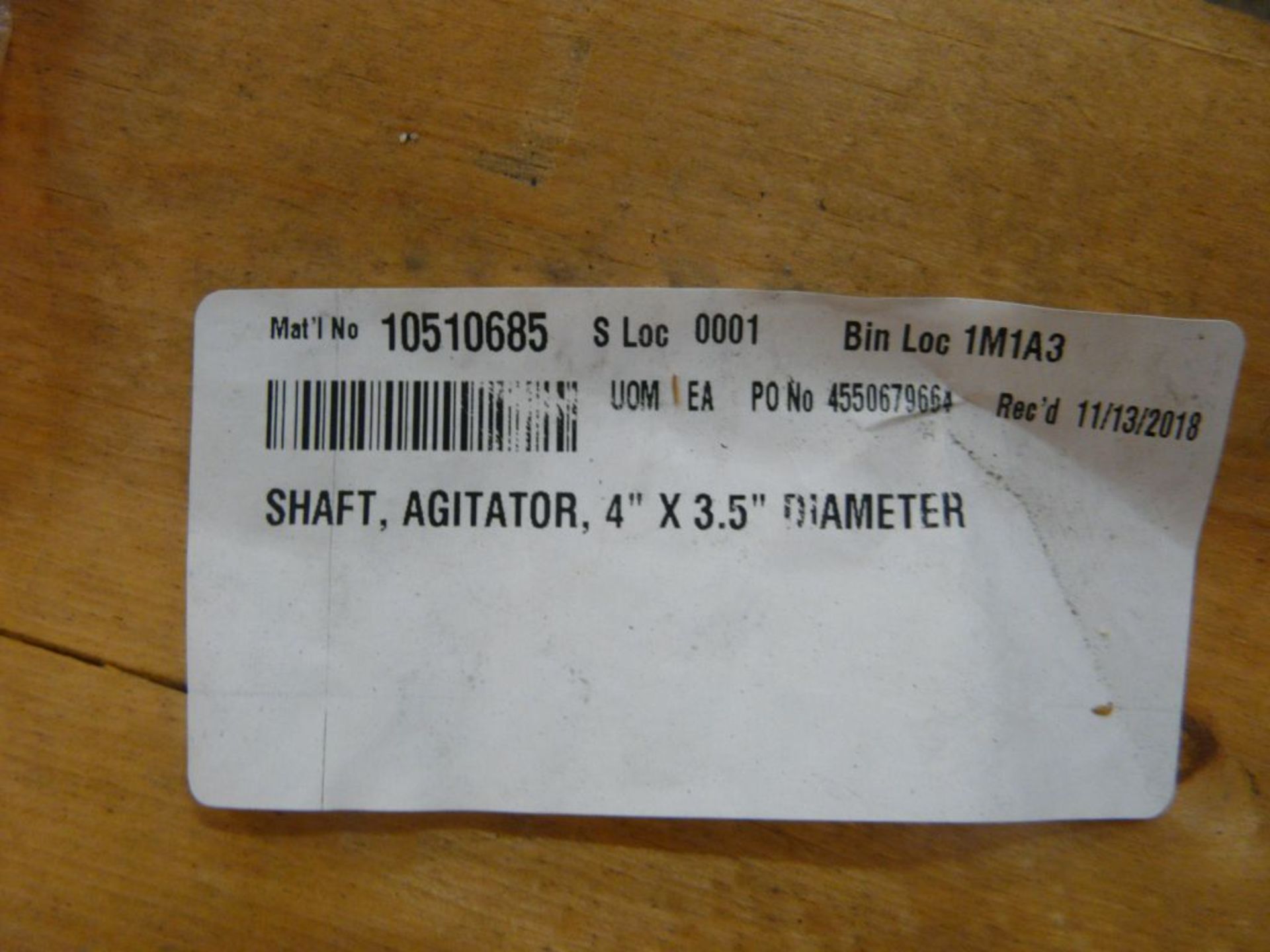 Agitator Shaft - 4" x 3.5 Diameter; Tag: 216358 - Image 4 of 4