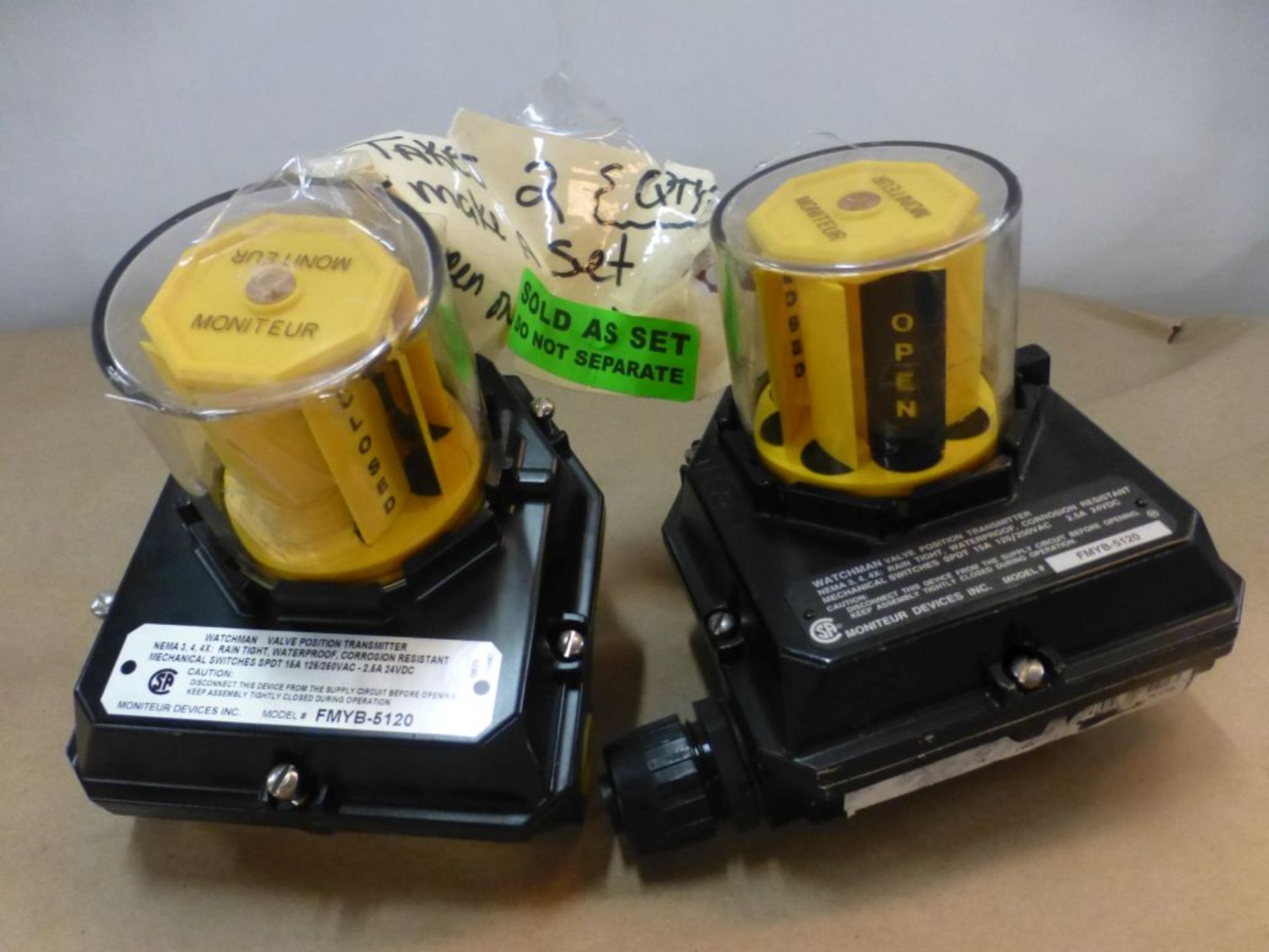 Lot of (2) Watchman Valve Position Transmitters - Model No. FMYB-5120; 120/250V; 15A; Tag: 216101 - Image 2 of 4