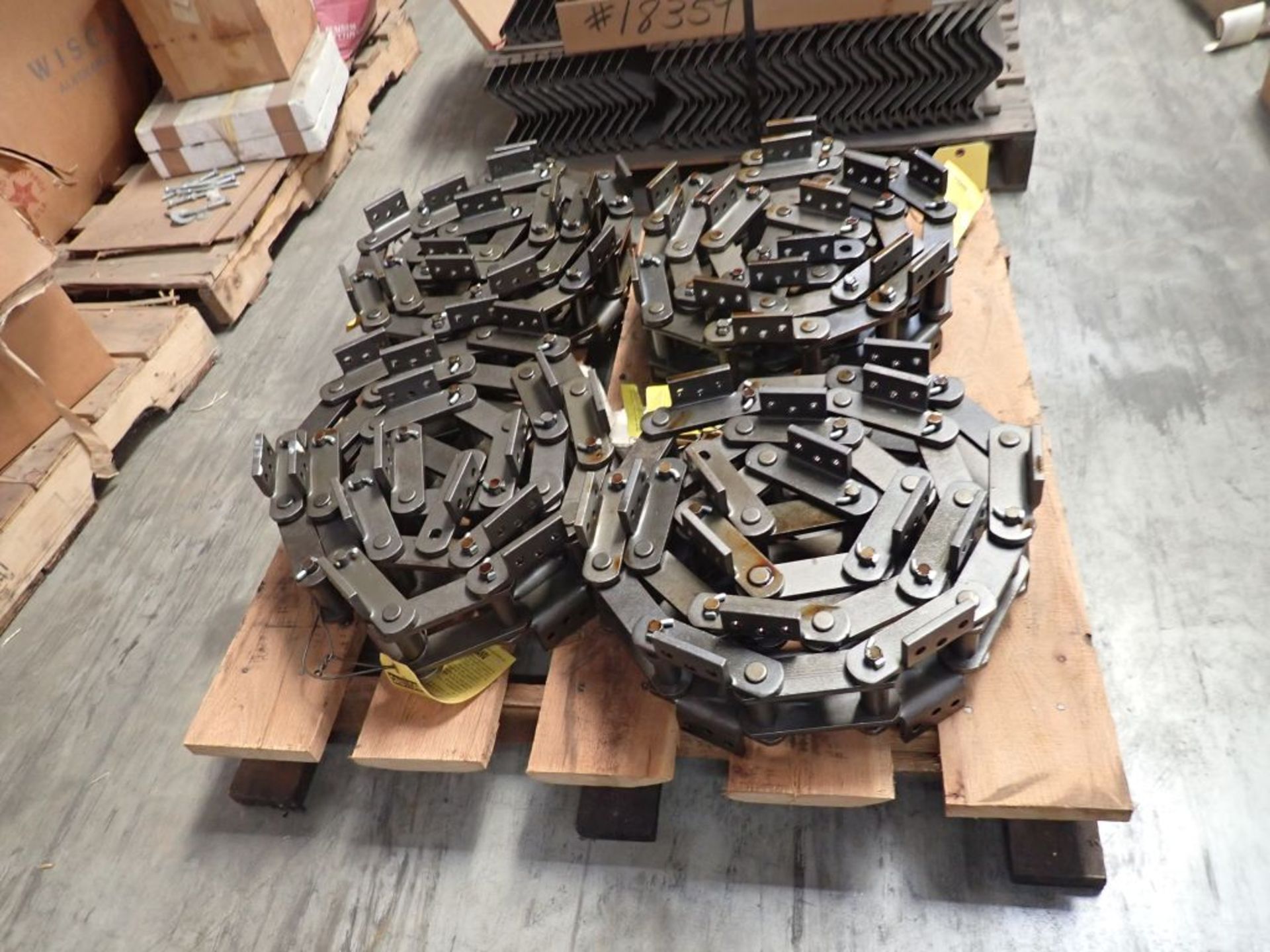 Lot of (4) Renold Jeffrey Heavy Duty Knuckle Chains - Tag: 215900 - Image 3 of 9