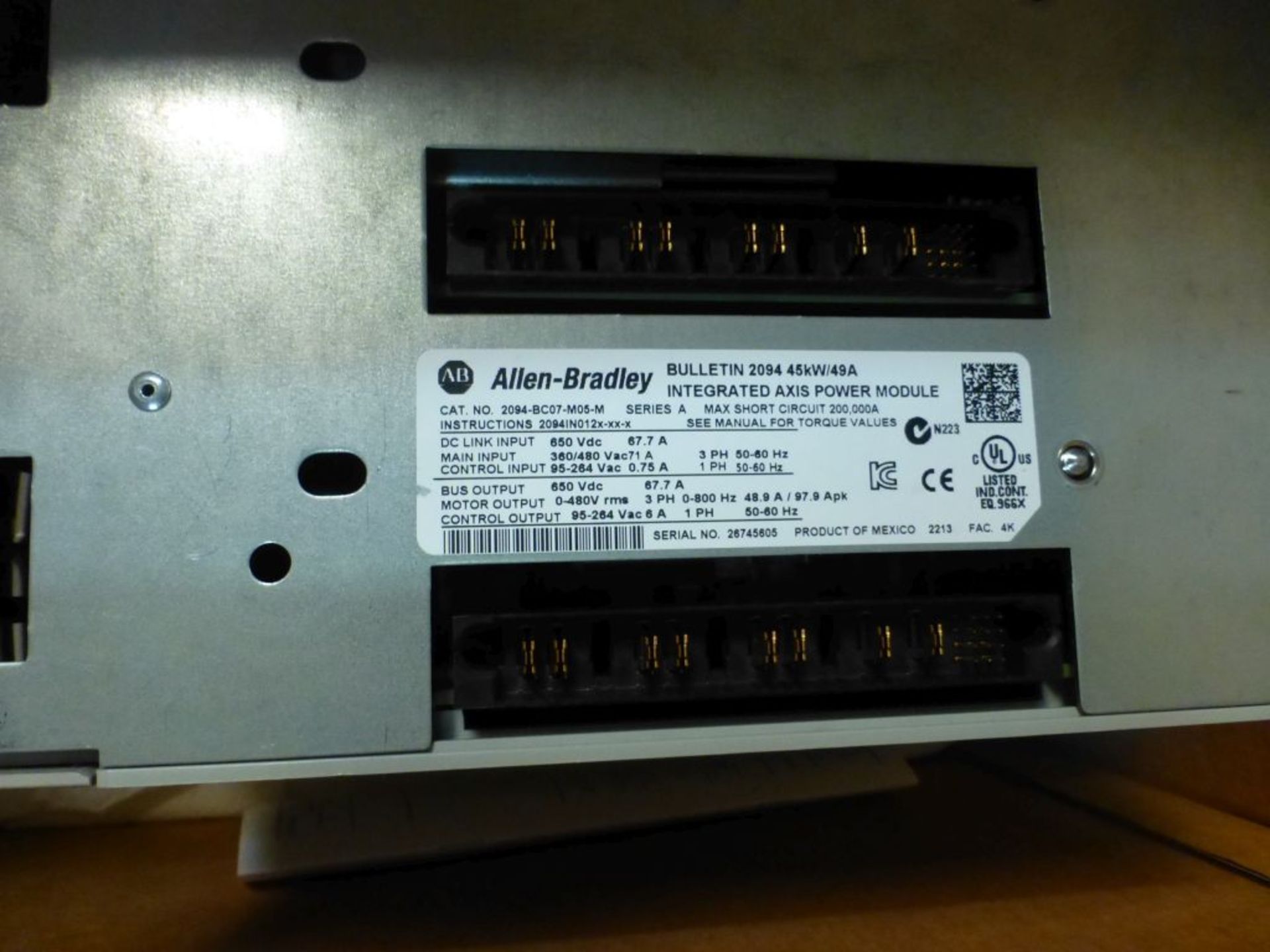 Lot of (3) Modules and (1) Brake - (2) Allen Bradley Integrated Modules Cat No. 2094-BC07_M05M, - Image 11 of 17