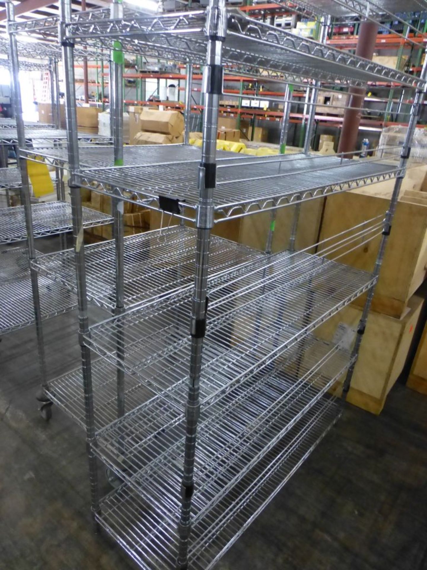 Lot of (2) Rolling Wire Racks - Tag: 218477 - Image 3 of 3