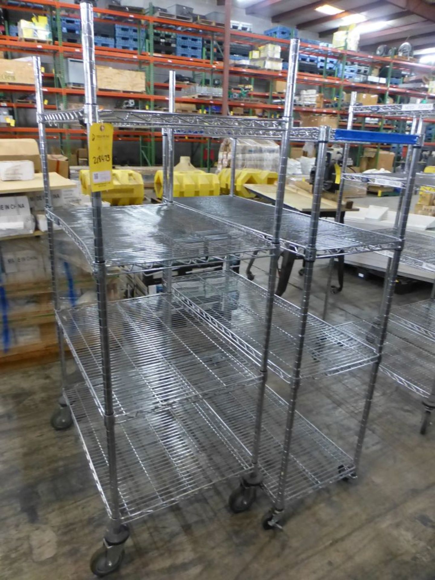 Lot of (2) Rolling Wire Racks - Tag: 218473 - Image 2 of 4