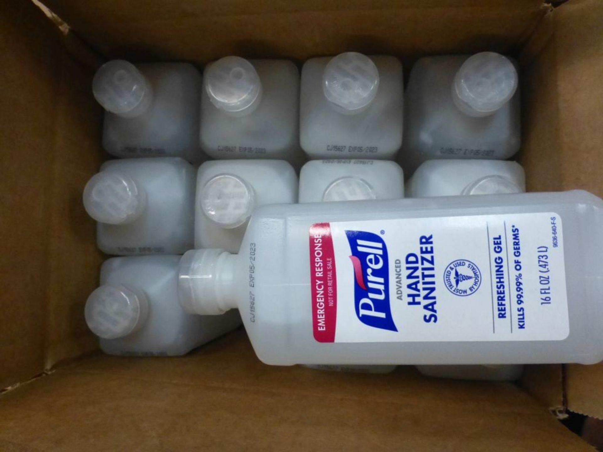 Lot of (540) 16 oz. Bottles of Purrell Advanced Emergency Response Gel Hand Sanitizer - Part No. - Image 7 of 7