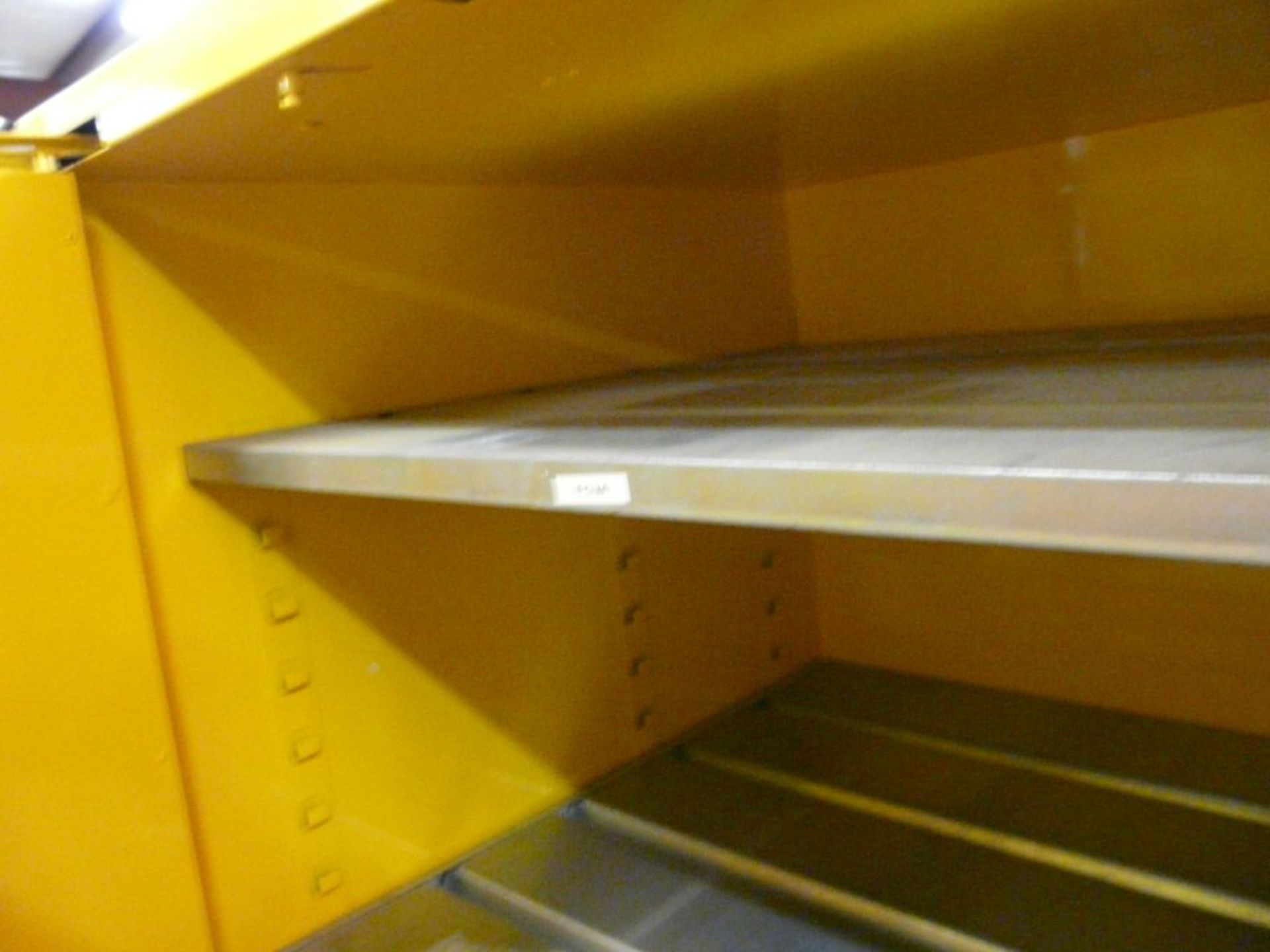 Justrite Flammable Liquid Storage Cabinet - Model No. 25602; 34" x 34" 65"H; 60-Gallon Capacity; 4- - Image 4 of 4