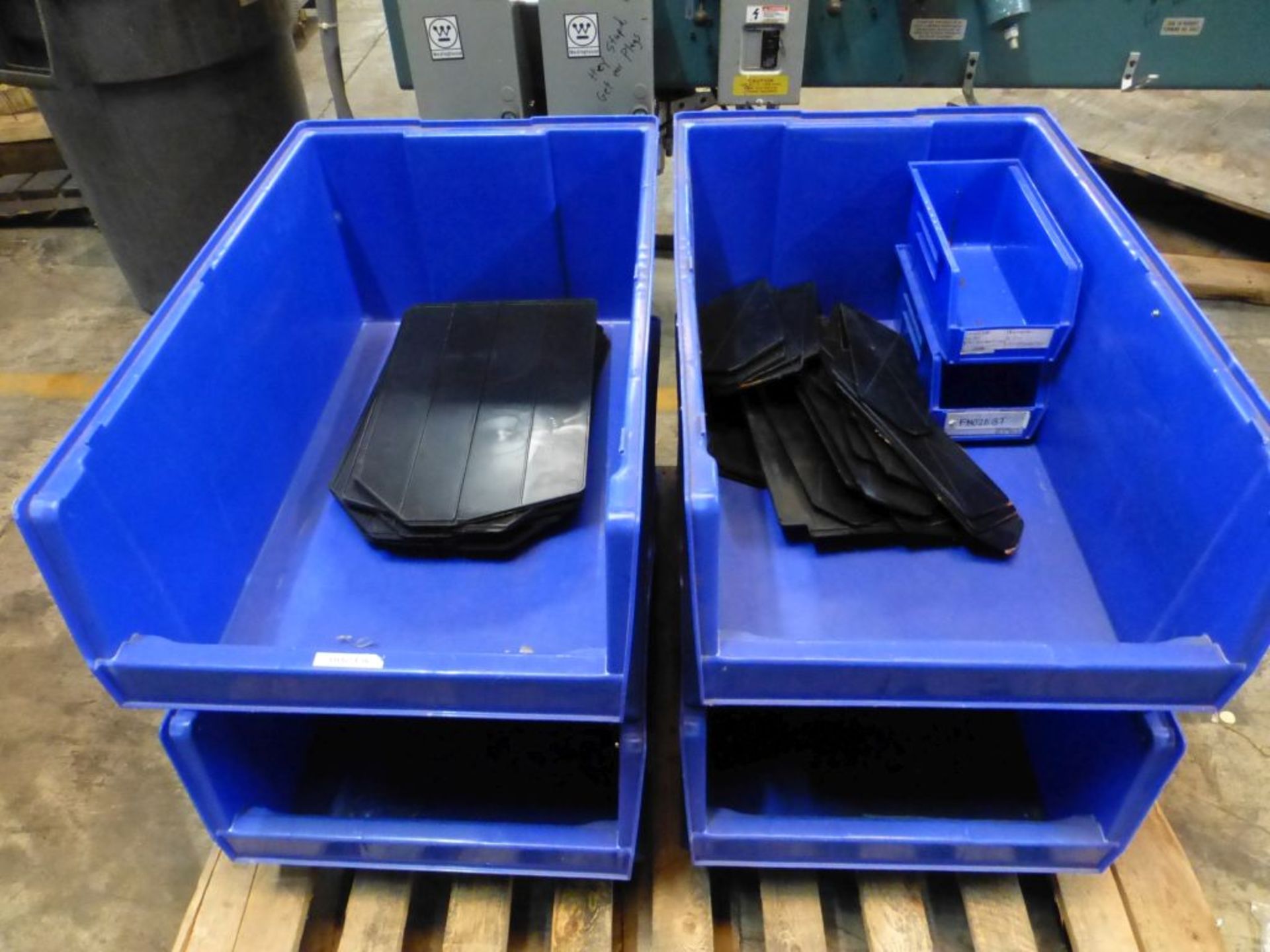 Lot of (6) Assorted Akro Bins Plastic Stackable Storage Bins - (4) Blue Part No. 74-291, 11"W x 18"L - Image 4 of 4
