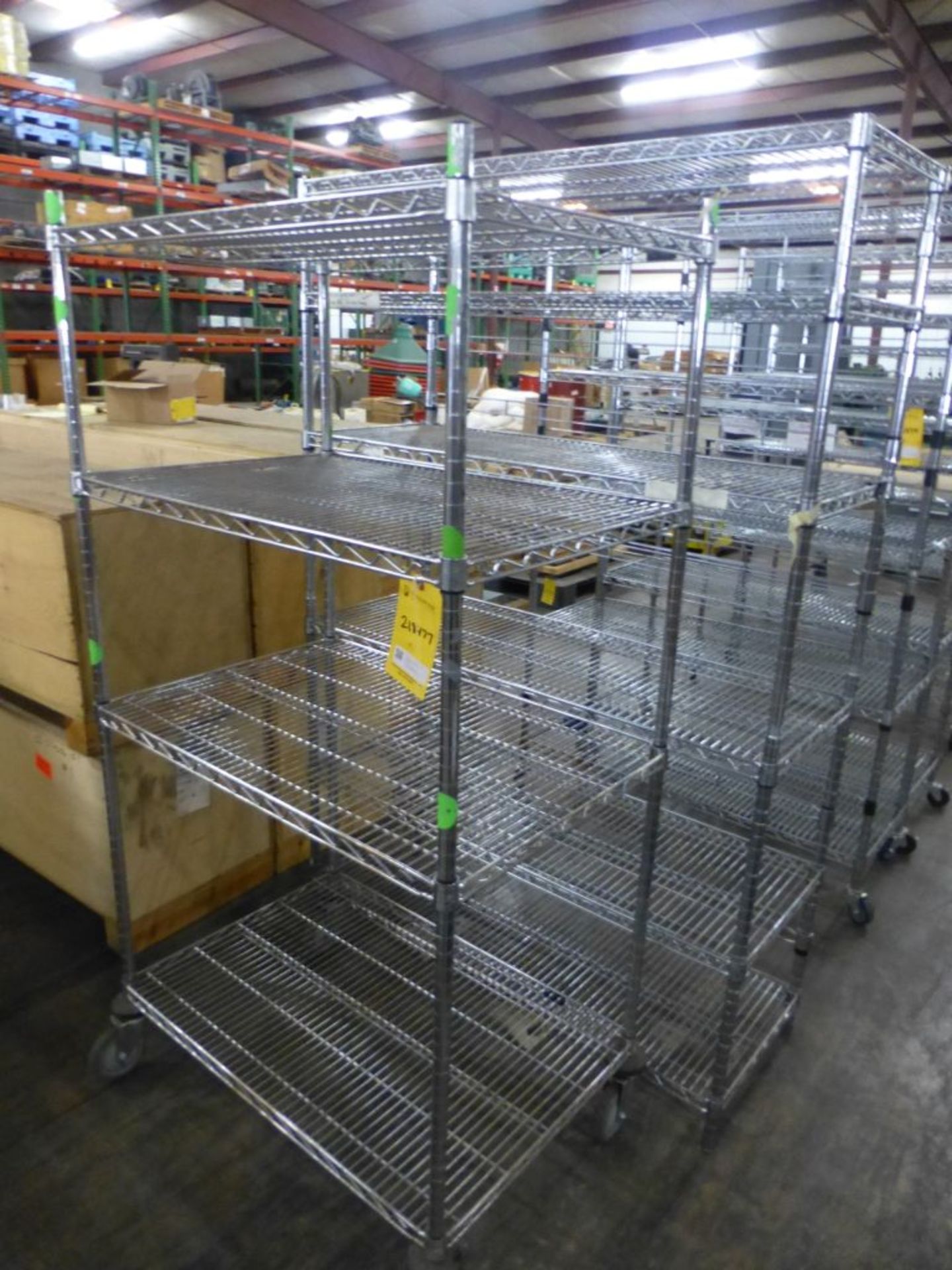 Lot of (2) Rolling Wire Racks - Tag: 218477