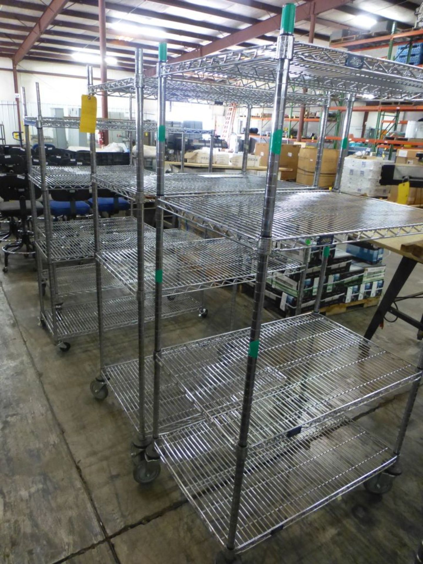 Lot of (2) Rolling Wire Racks - Tag: 218474 - Image 3 of 4