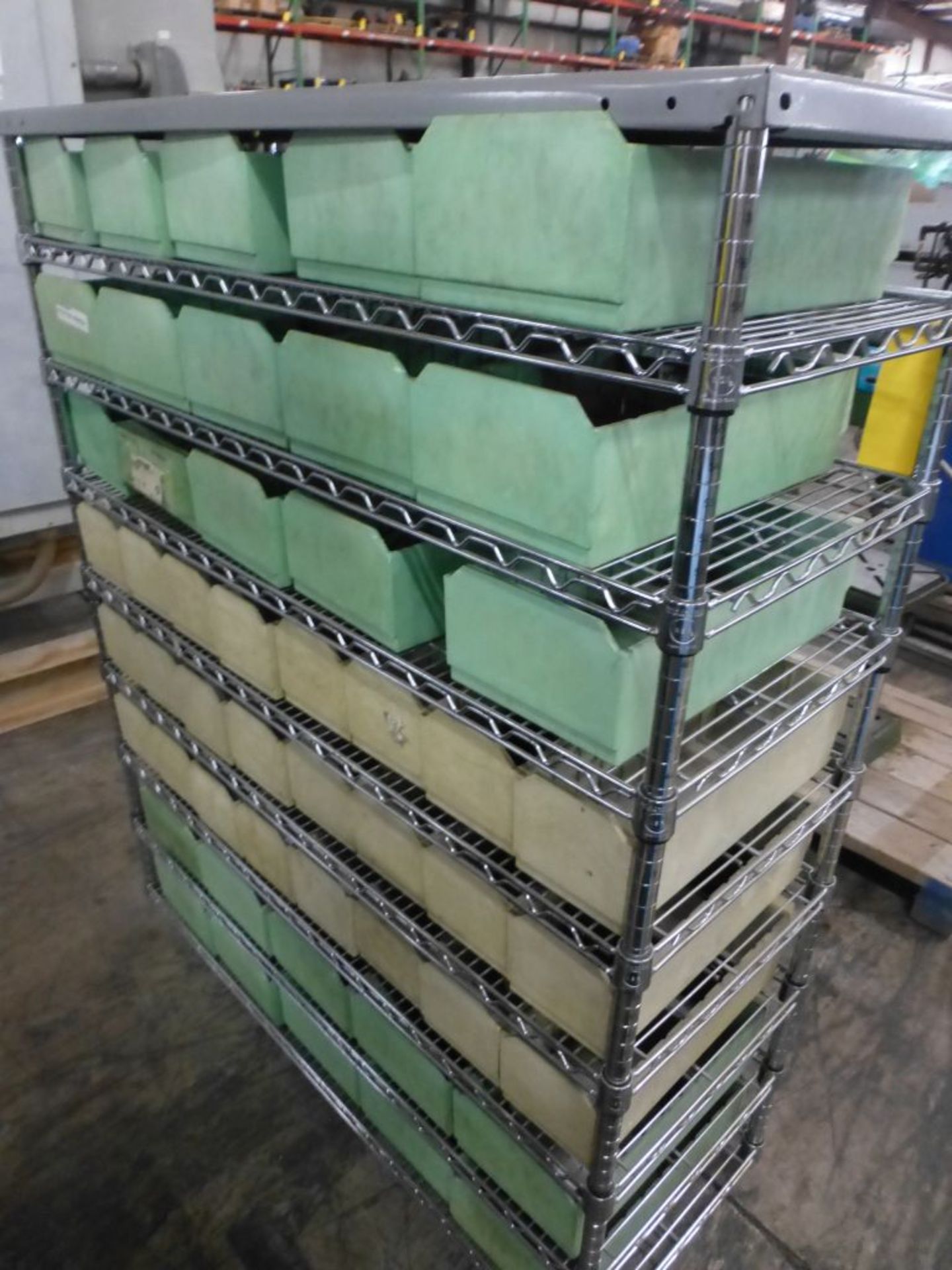 Wire Shelving w/40-Storage Bins - Tag: 218519 - Image 3 of 6