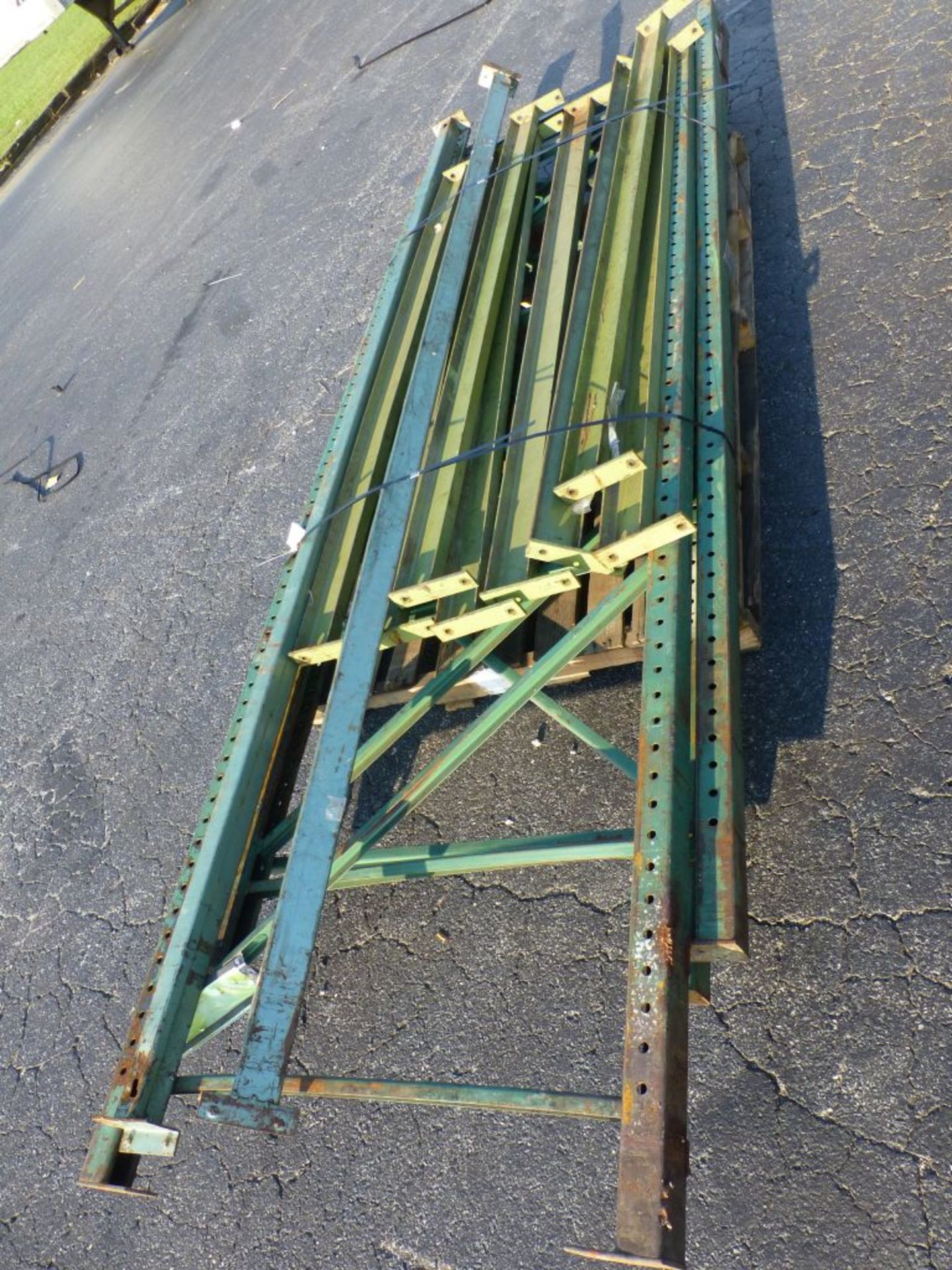 Lot of (13) Assorted Pallet Racking - (3) Upright 137" x 44"; (2) Beams 12'; (8) Beams 87"; Tag: - Image 4 of 4