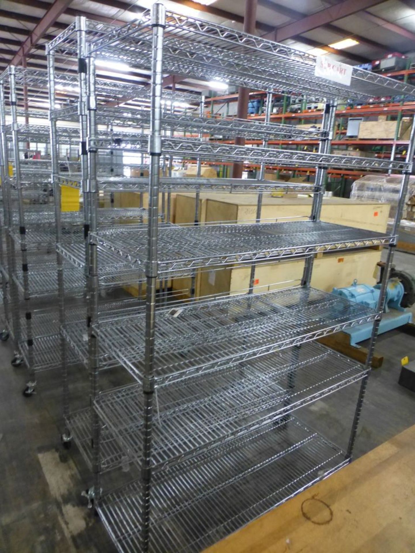 Lot of (2) Rolling Wire Racks - Tag: 218479 - Image 3 of 4