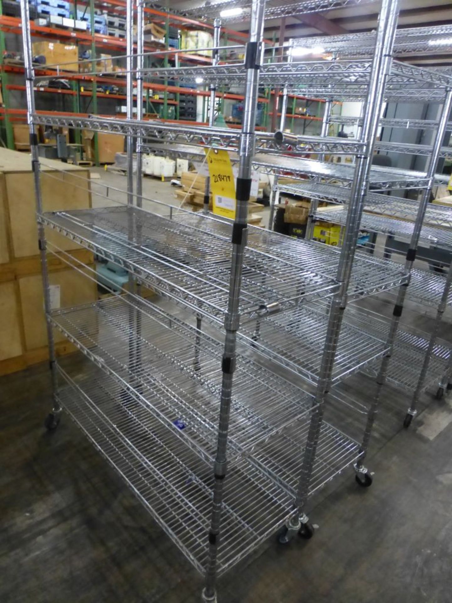 Lot of (2) Rolling Wire Racks - Tag: 218478