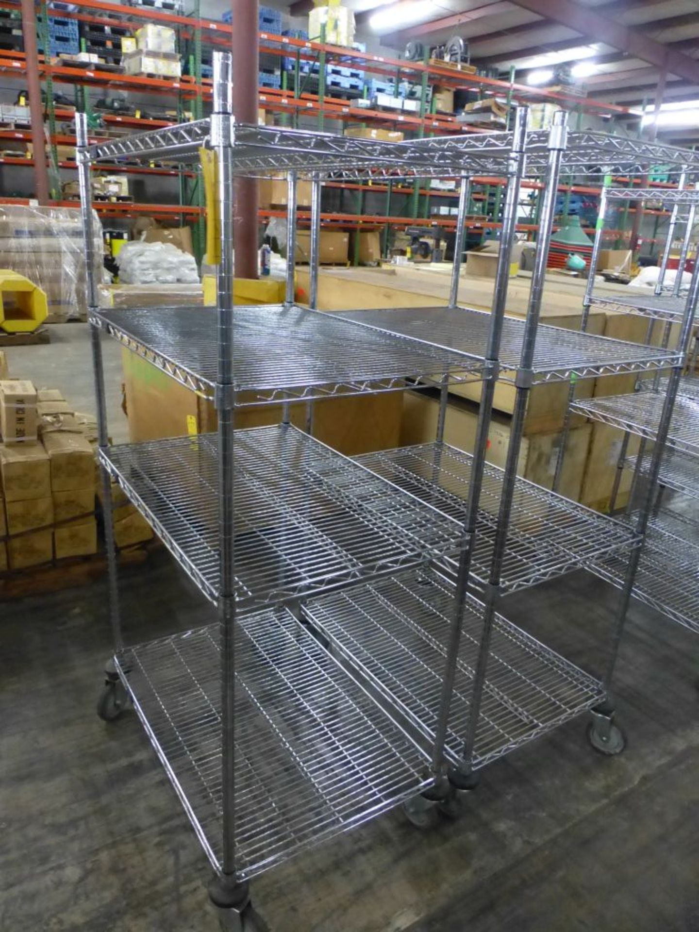 Lot of (2) Rolling Wire Racks - Tag: 218476