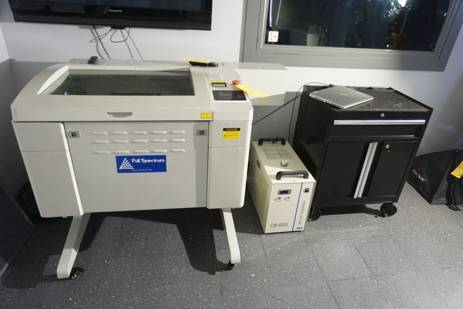 Full Spectrum 90Watt Laser Marking and Etching System|Model: PS 2418; Includes: CW-5000 Industrial