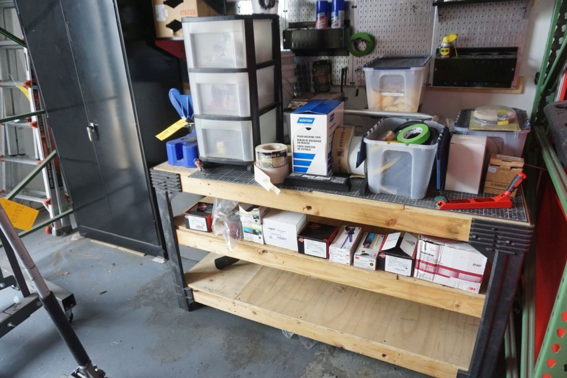 Lot of Assorted Components|Includes:; Workbench; Pegboard; Cabinet and Contents; Tag: 221215 - Image 2 of 15