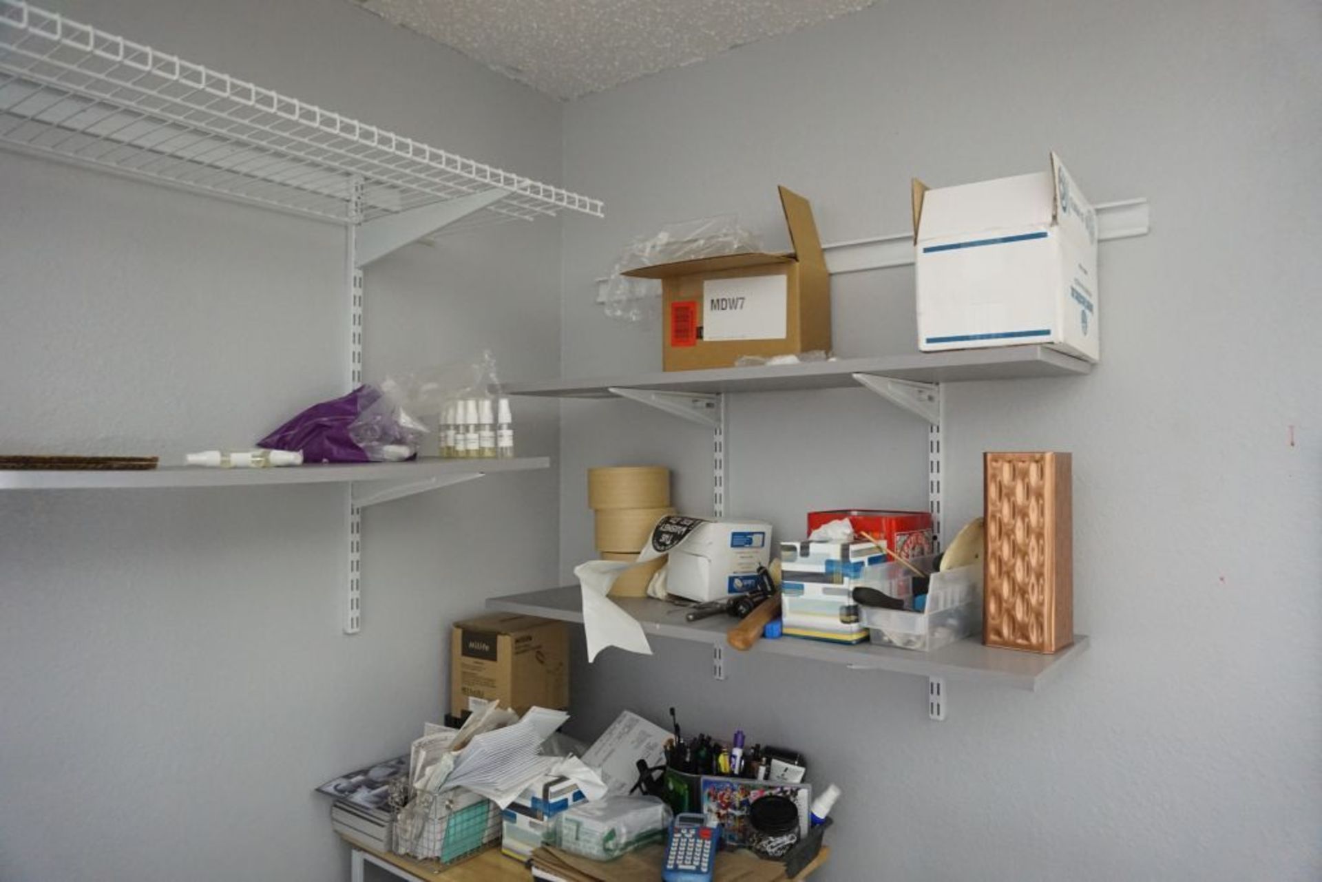 Lot of Room Contents|Includes: Workbench, Routers, Cabinets, Tripod, Office Supplies; Tag: 221190 - Image 13 of 16