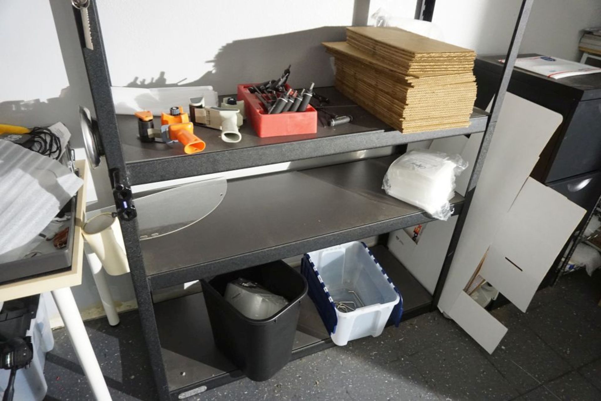 Lot of Room Contents|Includes: Workbench, Routers, Cabinets, Tripod, Office Supplies; Tag: 221190 - Image 9 of 16