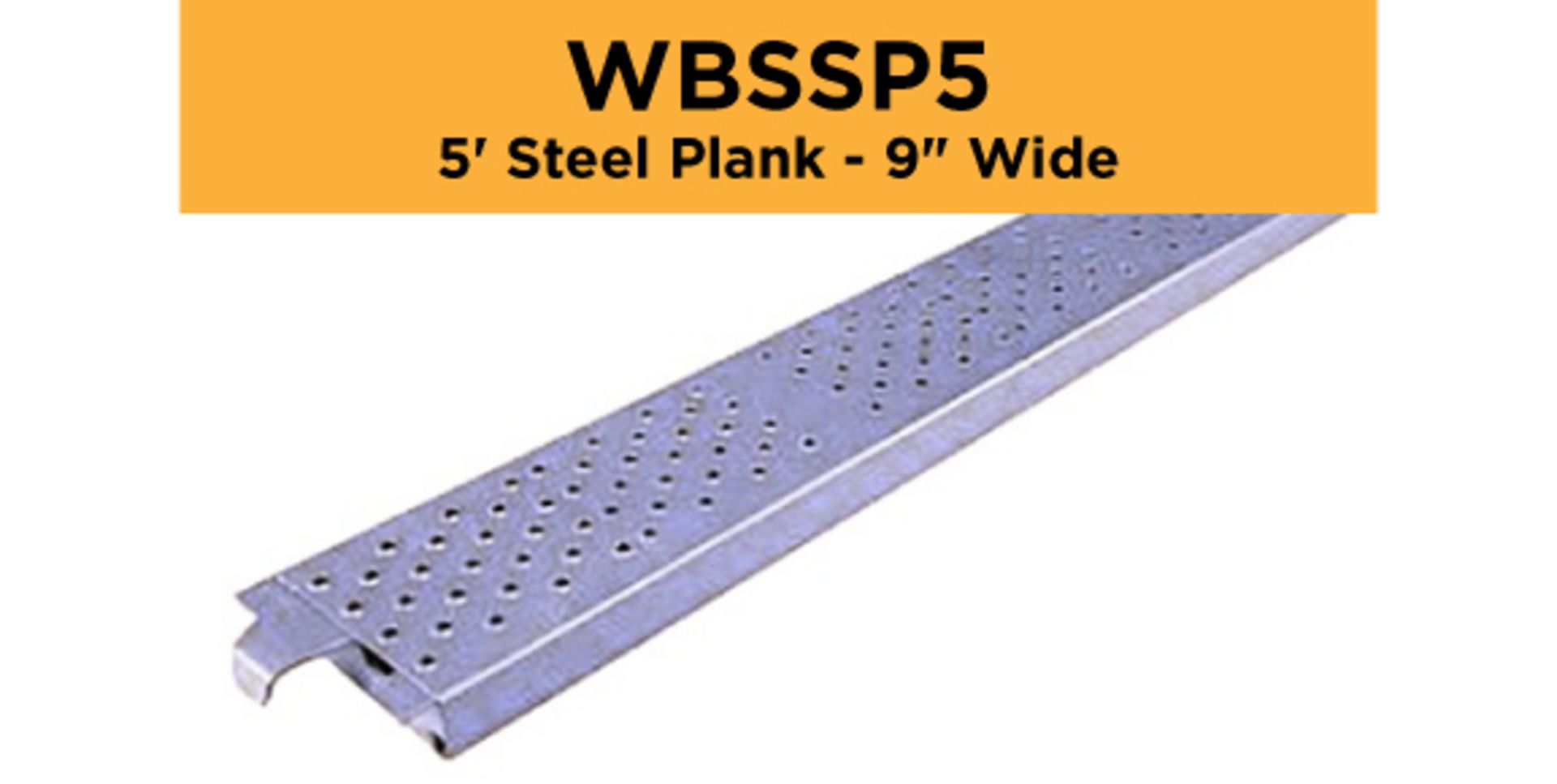 Lot of (256) 5' Steel Plank - 9" Wide - Bay Length 60" (1.52M); Type: WBSSP5 - (4) Racks Per Lot -