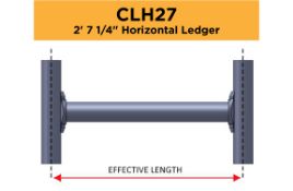 Lot of (600) 2' 7 1/4" Horizontal Ledger - Bay Length 31" (0.79M); Type: CLH27 - (4) Racks Per Lot -