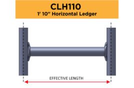 Lot of (400) 1' 10" Horizontal Ledger - Bay Length 22" (0.56M); Type: CLH110 - (1) Racks Per Lot -