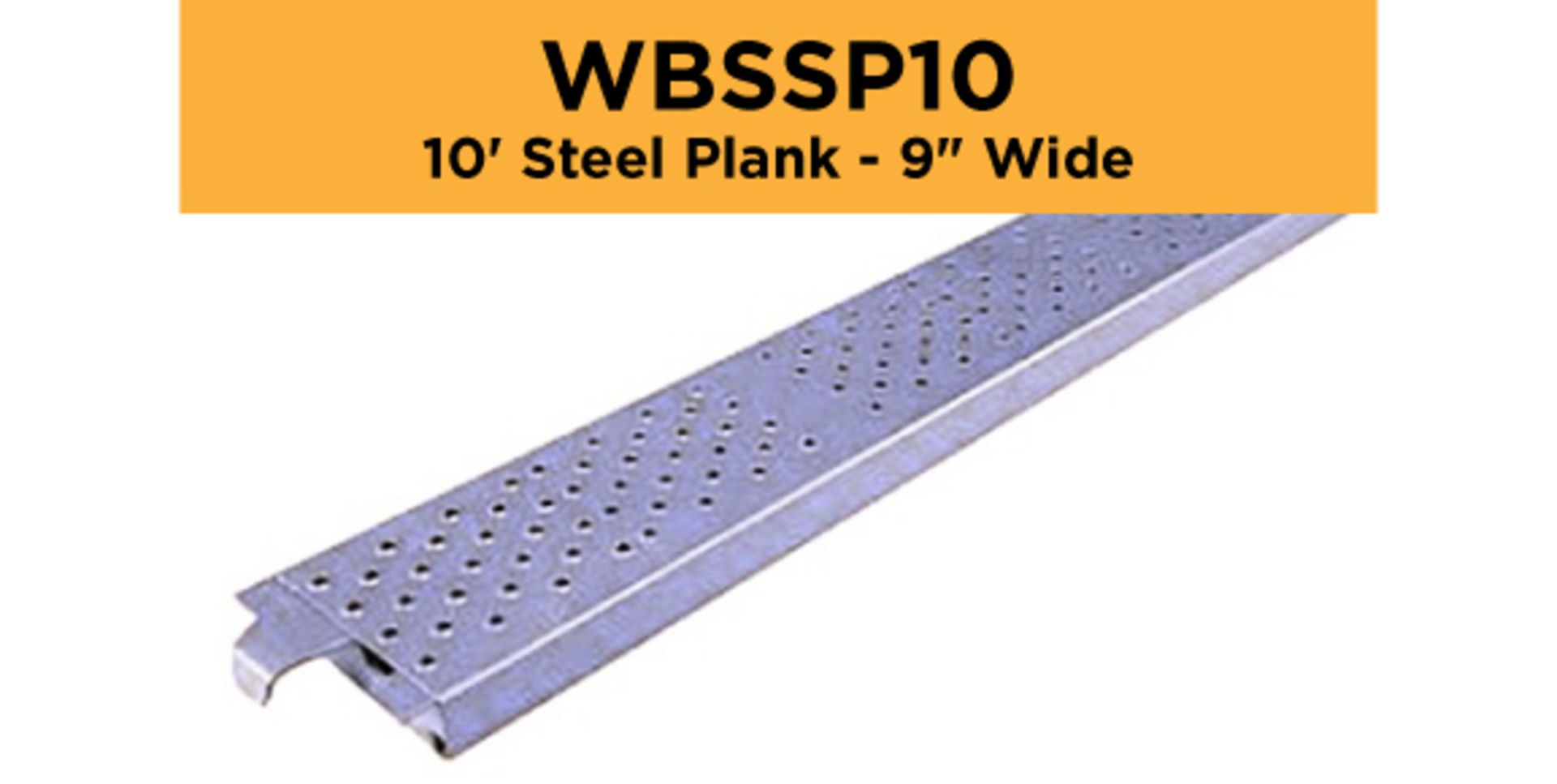 Lot of (192) 10' Steel Plank - 9" Wide - Bay Length 120" (3.05M); Type: WBSSP10 - (3) Racks Per