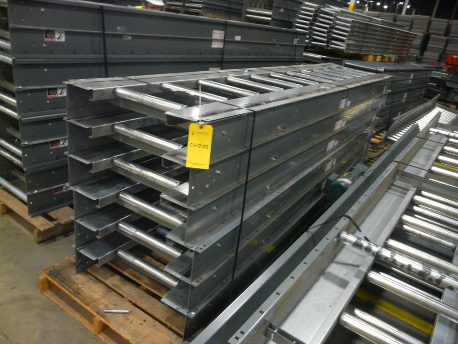Lot of (6) 200 Belt Intermediate Conveyors - 12'L x 28"W; Tag: 223703 - $30 Lot Loading Fee