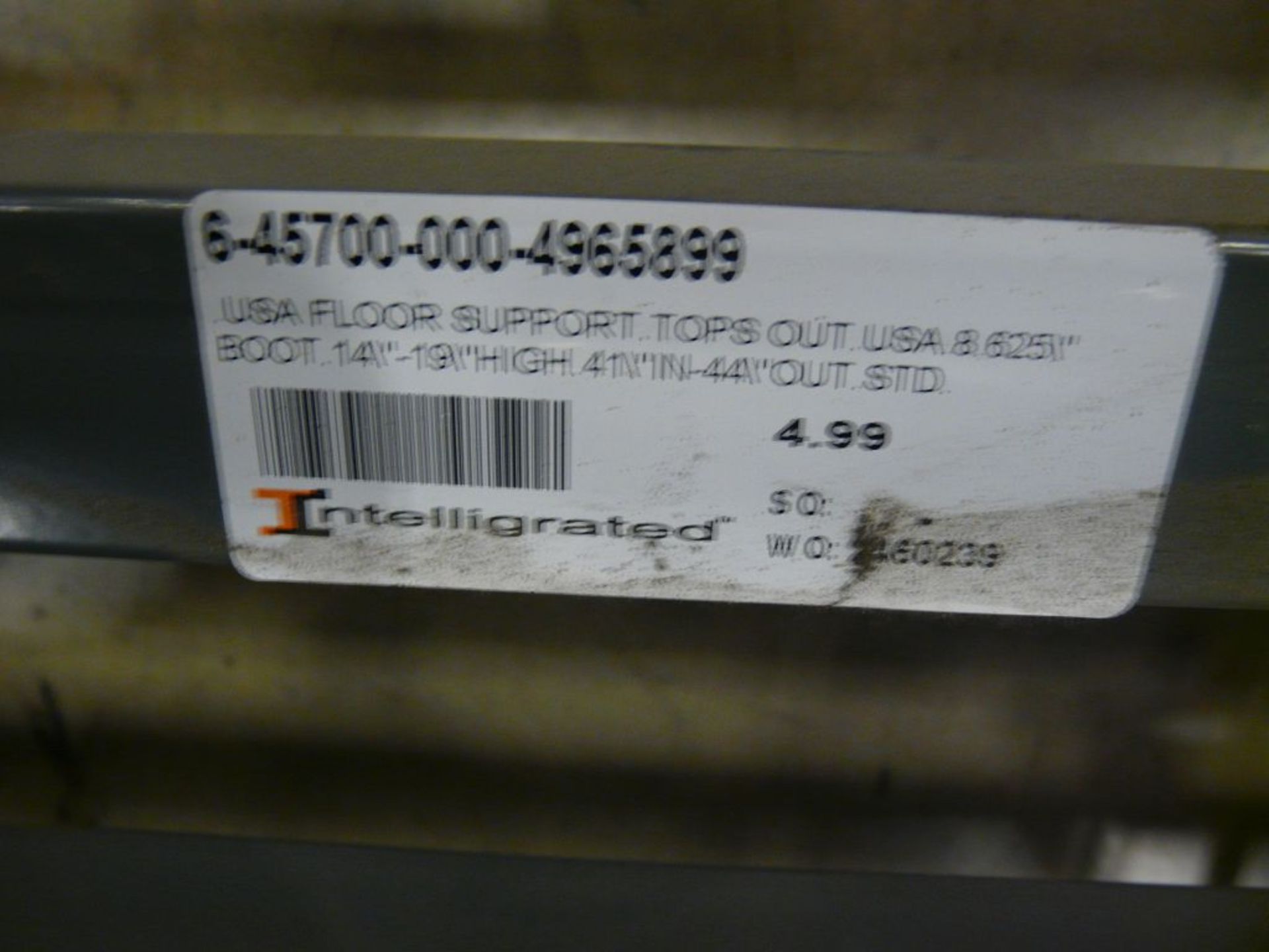 Lot of (5) USA Floor Supports - Brace: 71"L; Stand: 44"L x 19"H; Tag: 223840 - $30 Lot Loading Fee - Image 4 of 4