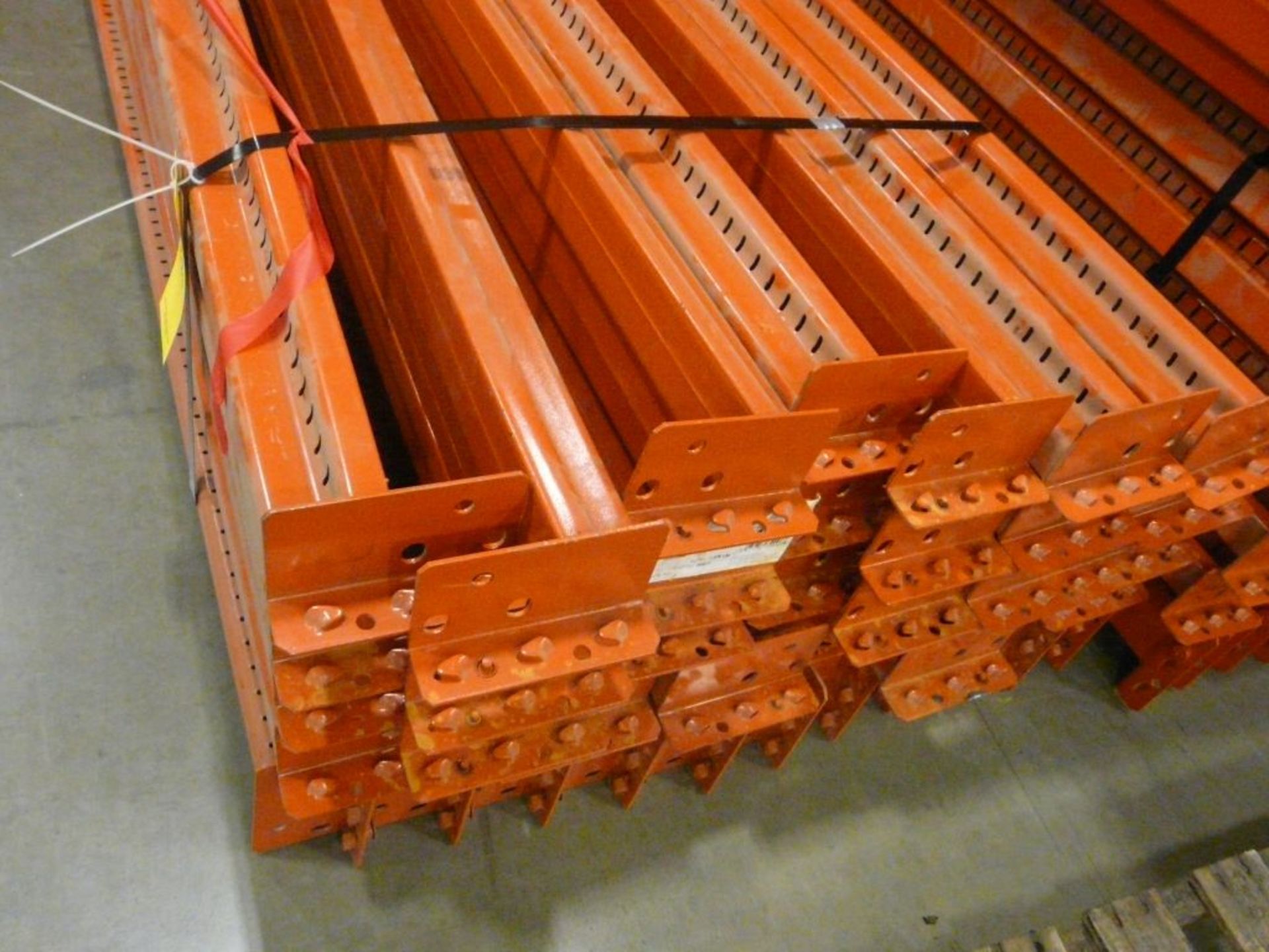 Lot of (115) 8' x 3" Slotted Crossbeams with F3M 6" 3-Tab End Plate - Either 2-3/4" 27E Slotted - Image 3 of 3