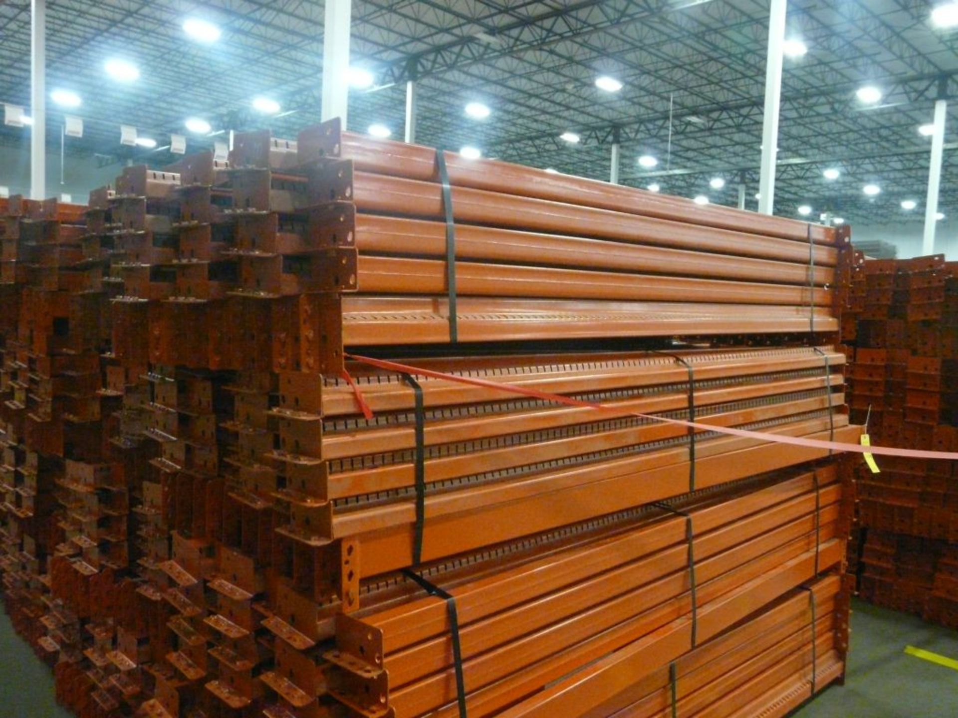 Lot of (115) 8' x 3" Slotted Crossbeams with F3M 6" 3-Tab End Plate - Either 2-3/4" 27E Slotted - Image 2 of 3