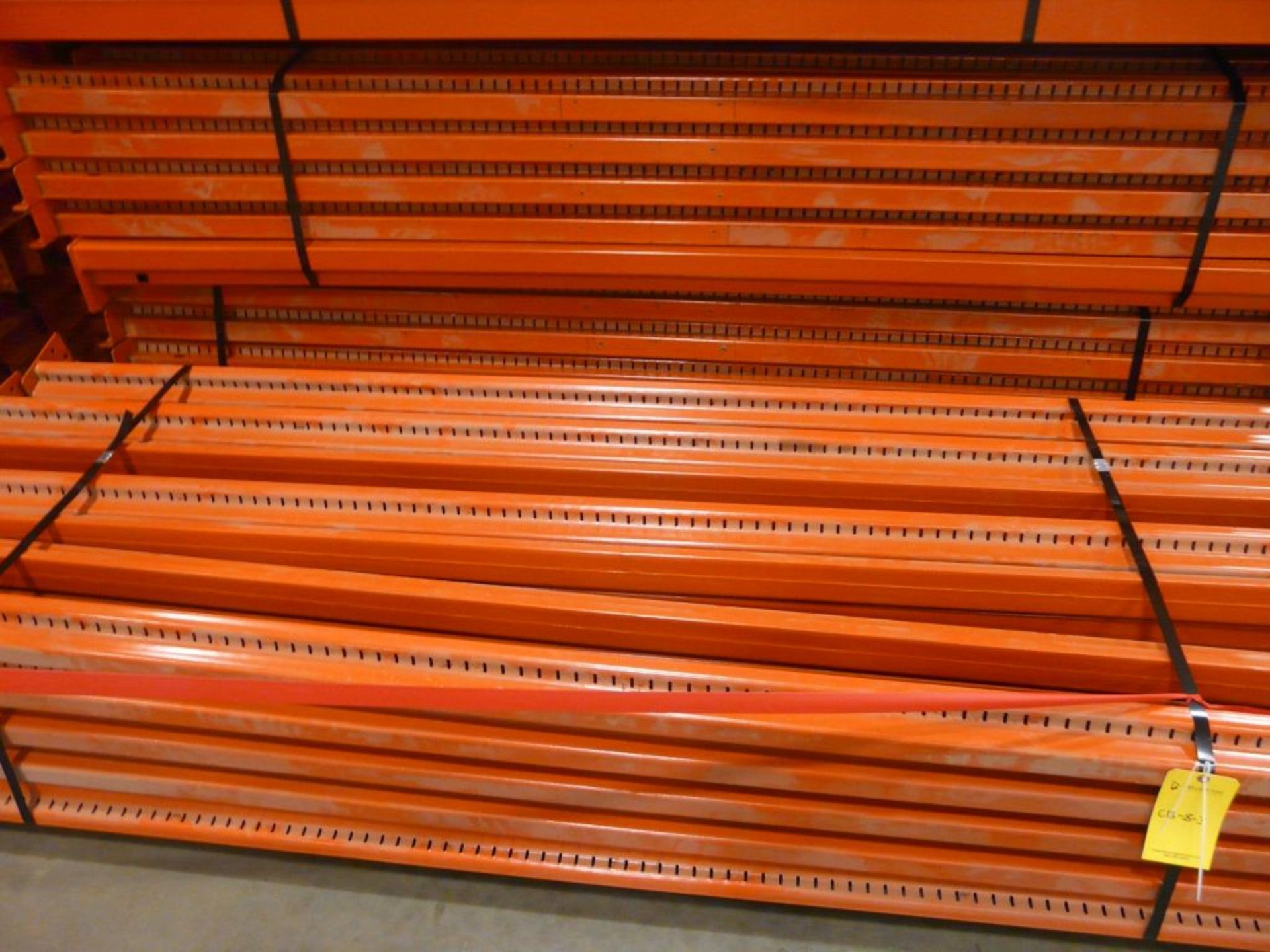 Lot of (115) 8' x 3" Slotted Crossbeams with F3M 6" 3-Tab End Plate - Either 2-3/4" 27E Slotted - Image 2 of 3