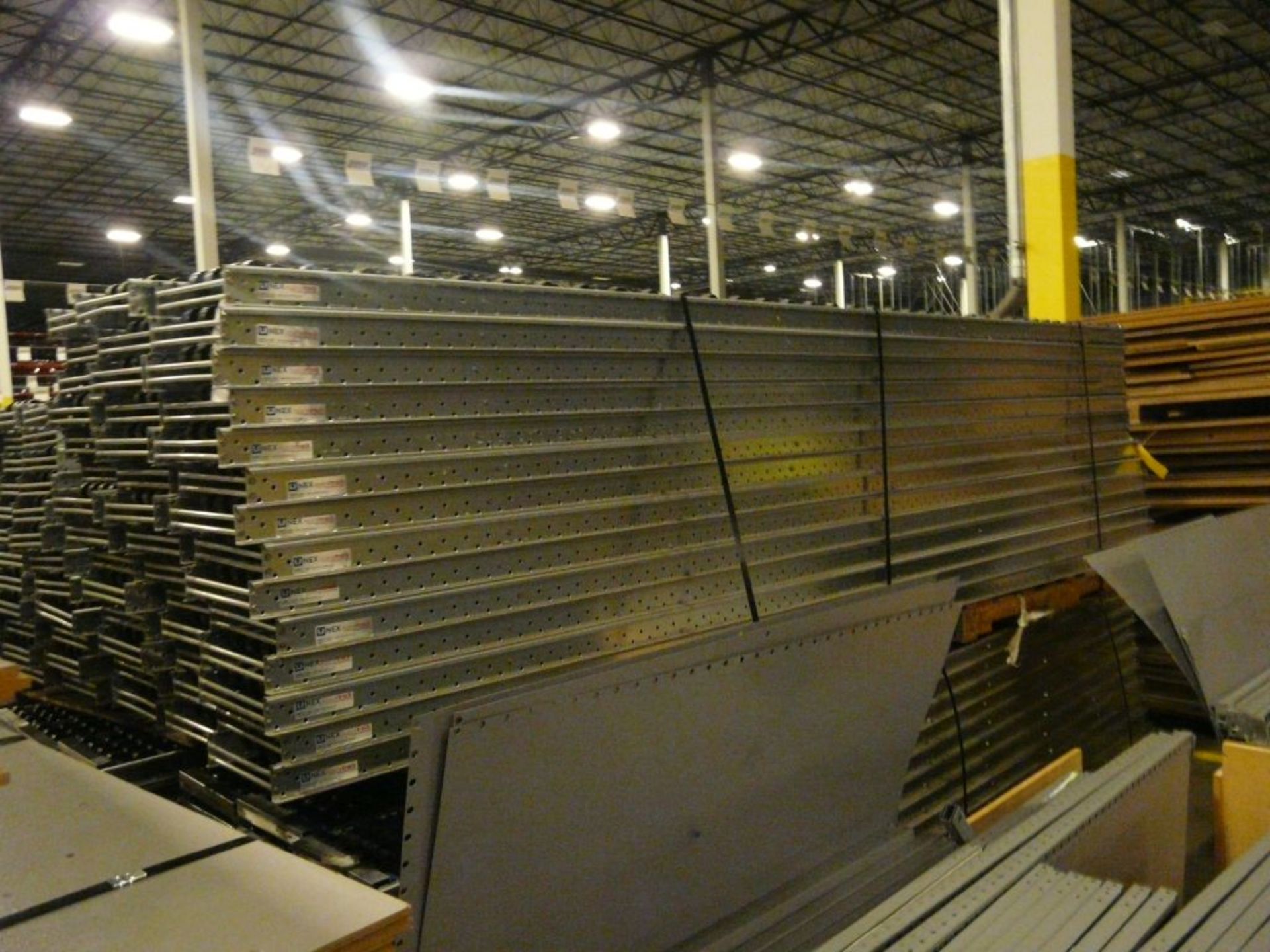 Lot of (42) SpanTrack Wheelbed Carton Flow Conveyors - 153"L x 10"W; Tag: 223727 - $30 Lot Loading - Image 3 of 4