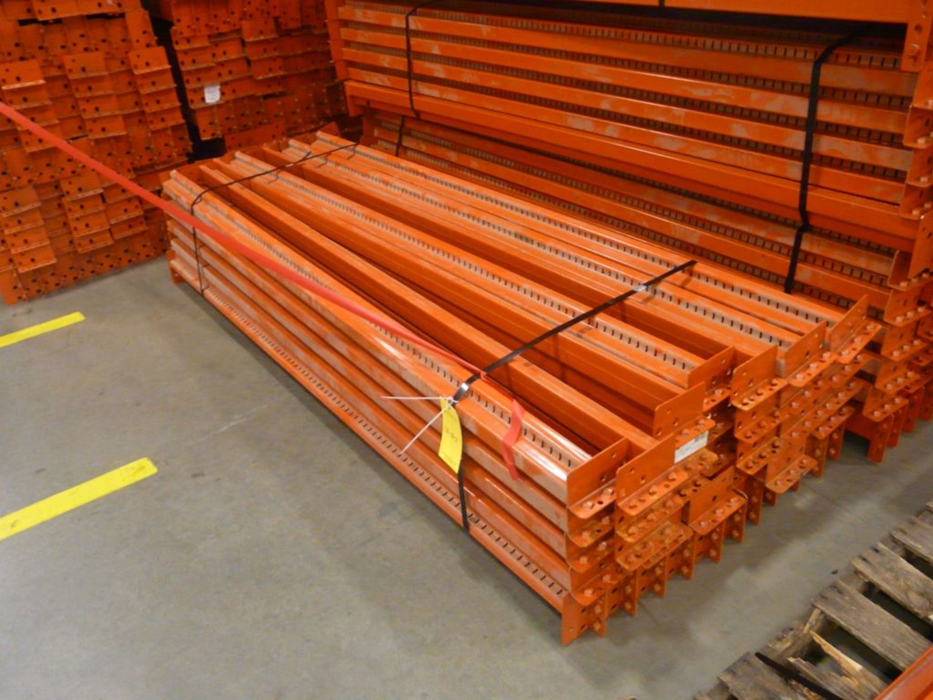 Lot of (115) 8' x 3" Slotted Crossbeams with F3M 6" 3-Tab End Plate - Either 2-3/4" 27E Slotted