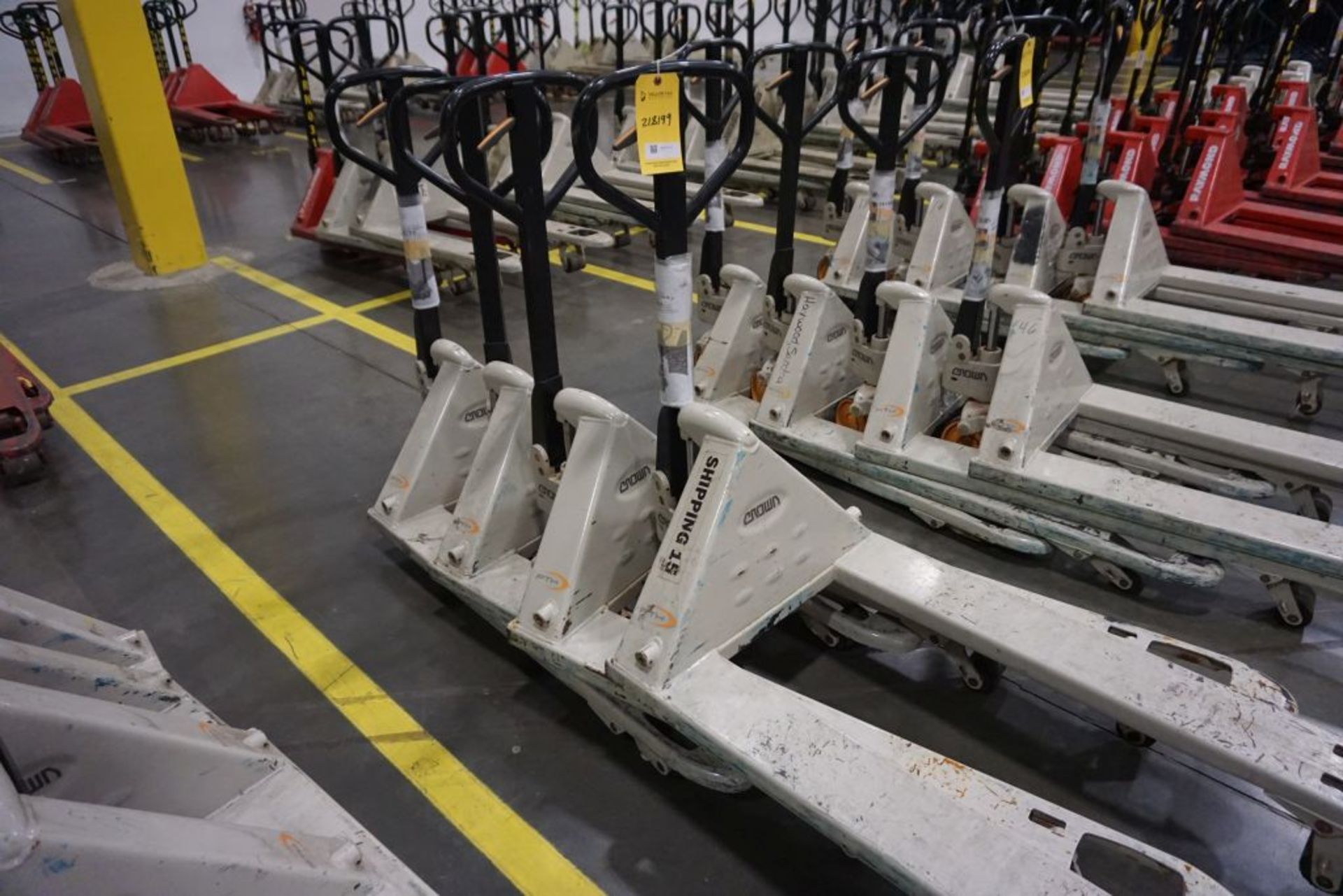 Lot of (4) Crown Pallet Jacks - Model No. PTH50; 5000 lb Capacity; Tag: 218199; Lot Loading Fee: $30 - Image 2 of 4