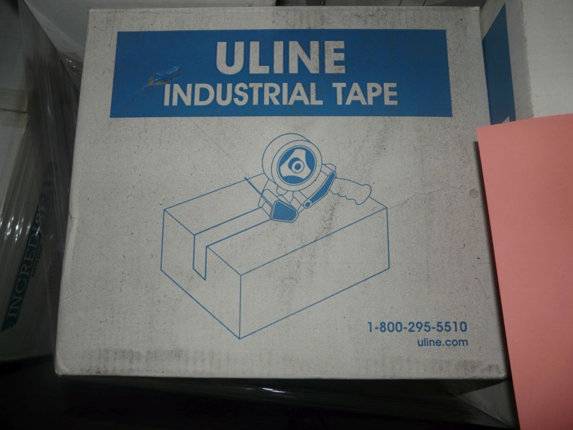 Lot of Uline Industrial Tape - Includes:; Tan; 2Mill; 3" x 10 yds; (24) Rolls per Box; Tag: - Image 3 of 4