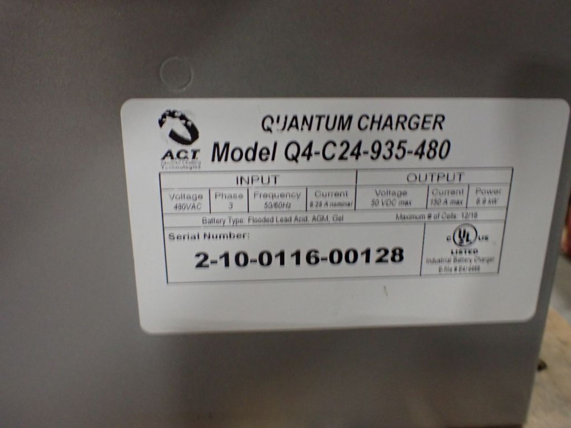 ACT Battery Charger - Model No. Q4-36-150-480-B; 175-G Connector; Max Output: 150 Amps; Tested & - Image 4 of 8