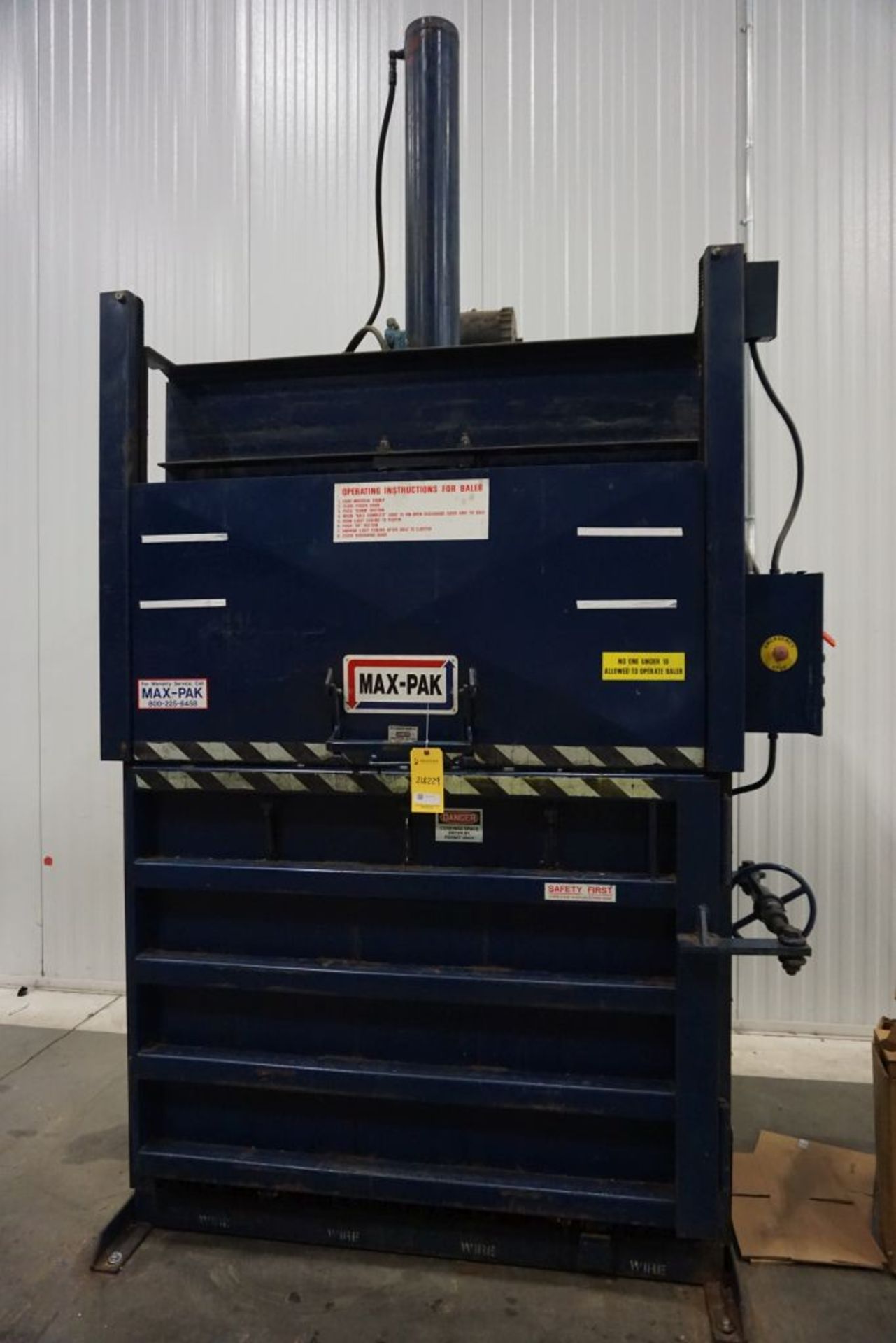 Max Pack Vertical Baler - Model No. MP60HD; Serial No. 8973355; 440V; Tag: 218229; Lot Loading