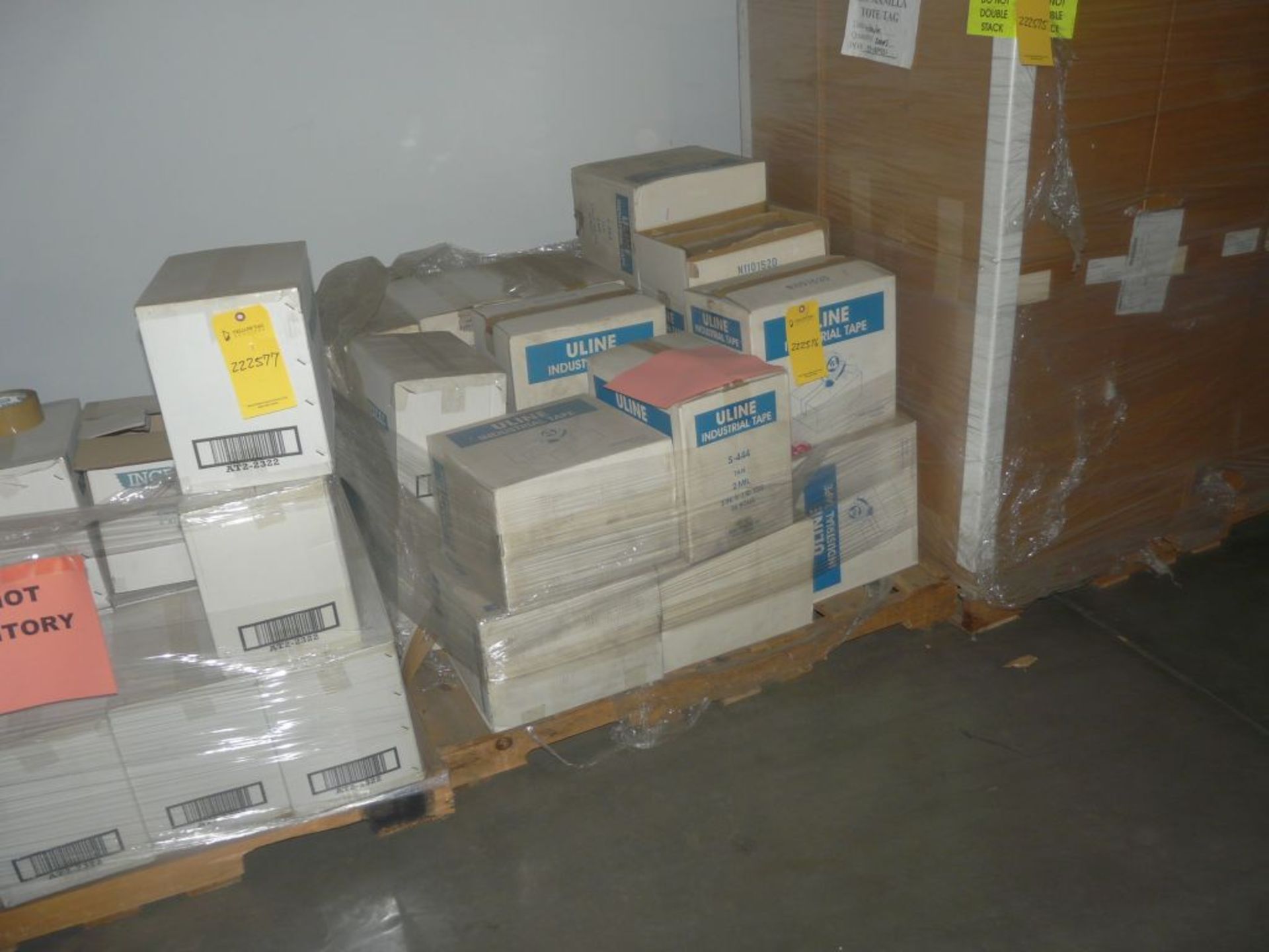 Lot of Uline Industrial Tape - Includes:; Tan; 2Mill; 3" x 10 yds; (24) Rolls per Box; Tag: - Image 2 of 4