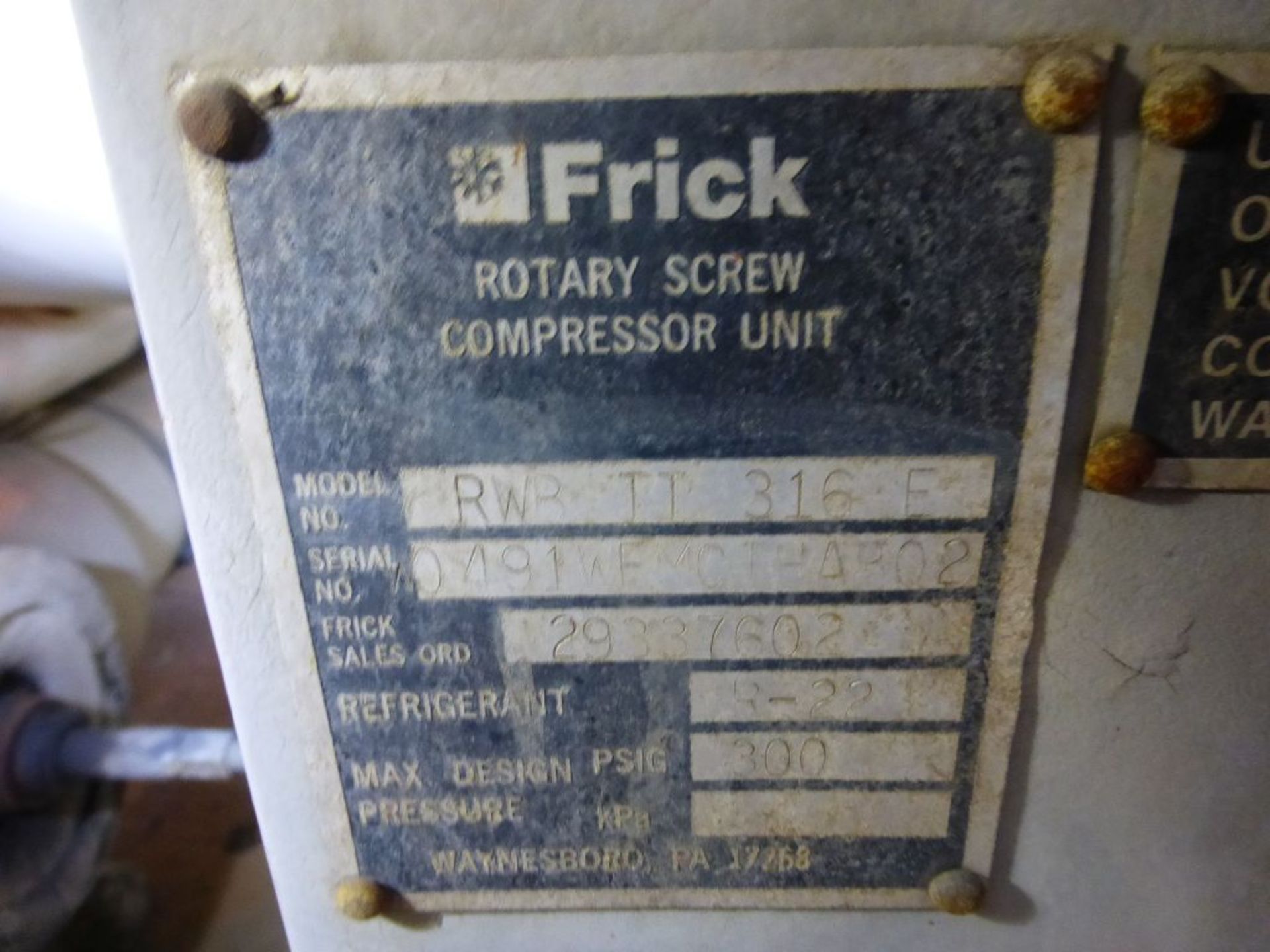 Frick Rotary Screw Compressor| Albany, NY - Model No. RWB 11 316E; 900 HP; 4000V; Hours on New - Image 12 of 15