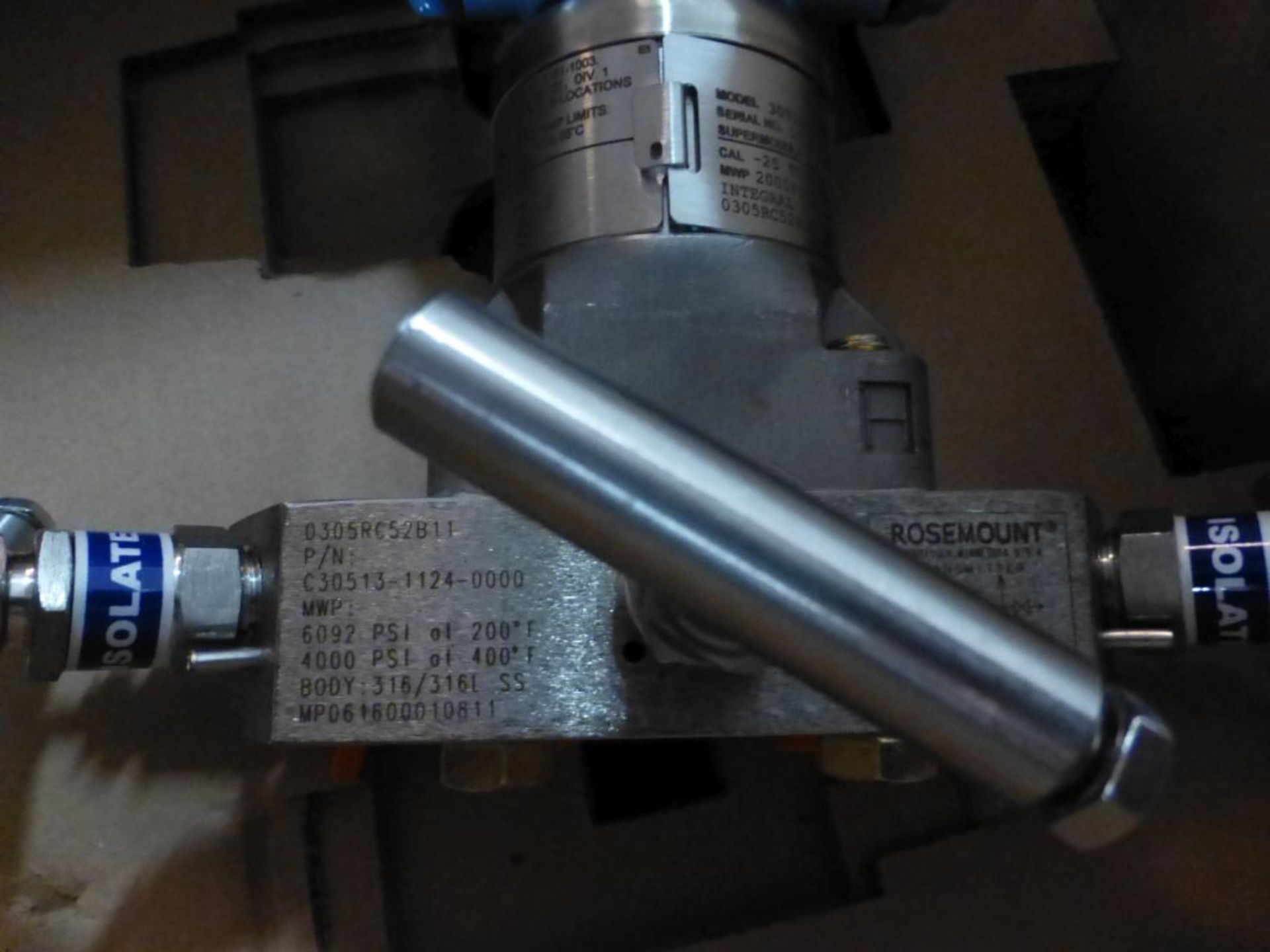 Emerson Rosemount Pressure Transmitter - Part No. C305RC52B11; Model No. 3051S1CD1A2A11A1AE5Q4; - Image 5 of 8