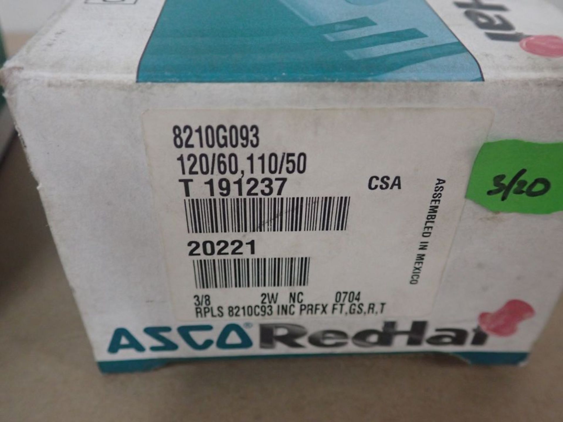 Lot of (3) ASCO Valves - (2) Part No. EF8210G033, 150 PSI; (1) Part No. 8210G093, 150 PSI; New - Image 8 of 16