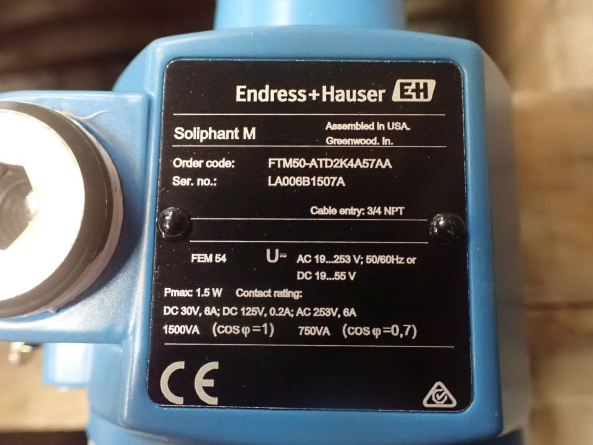 Lot of (9) Assorted Endress Hauser Sensors - Part No's. Include:; 4X; FTM31-AACA/A 0400; TMT182J; - Image 4 of 15