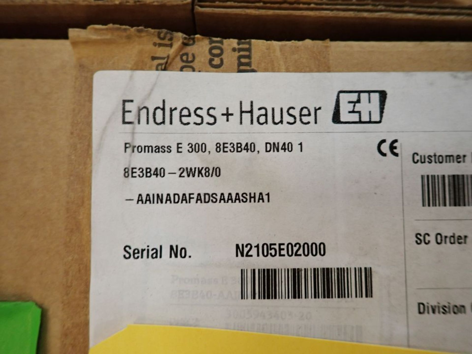 Endress Hauser Promass E300 - Part No. AAINADAFADSAAASHAI; New Surplus; Tag: 222546 - Image 4 of 6