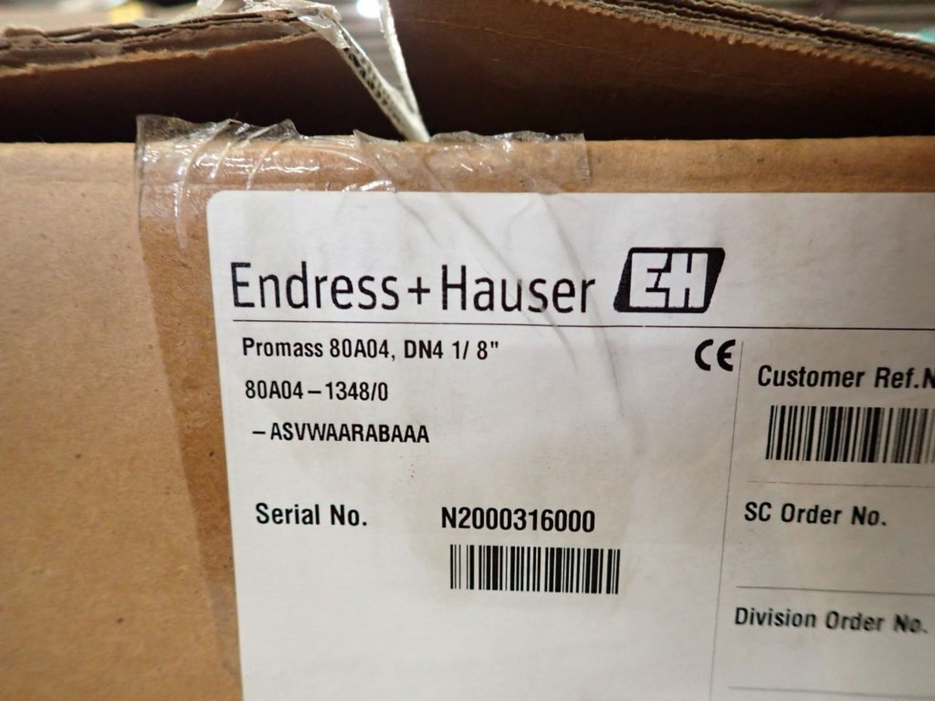 Endress Hauser Promass - Part No. ASVWAARABAAA; 260 VAC; New Surplus; Tag: 222535 - Image 5 of 6
