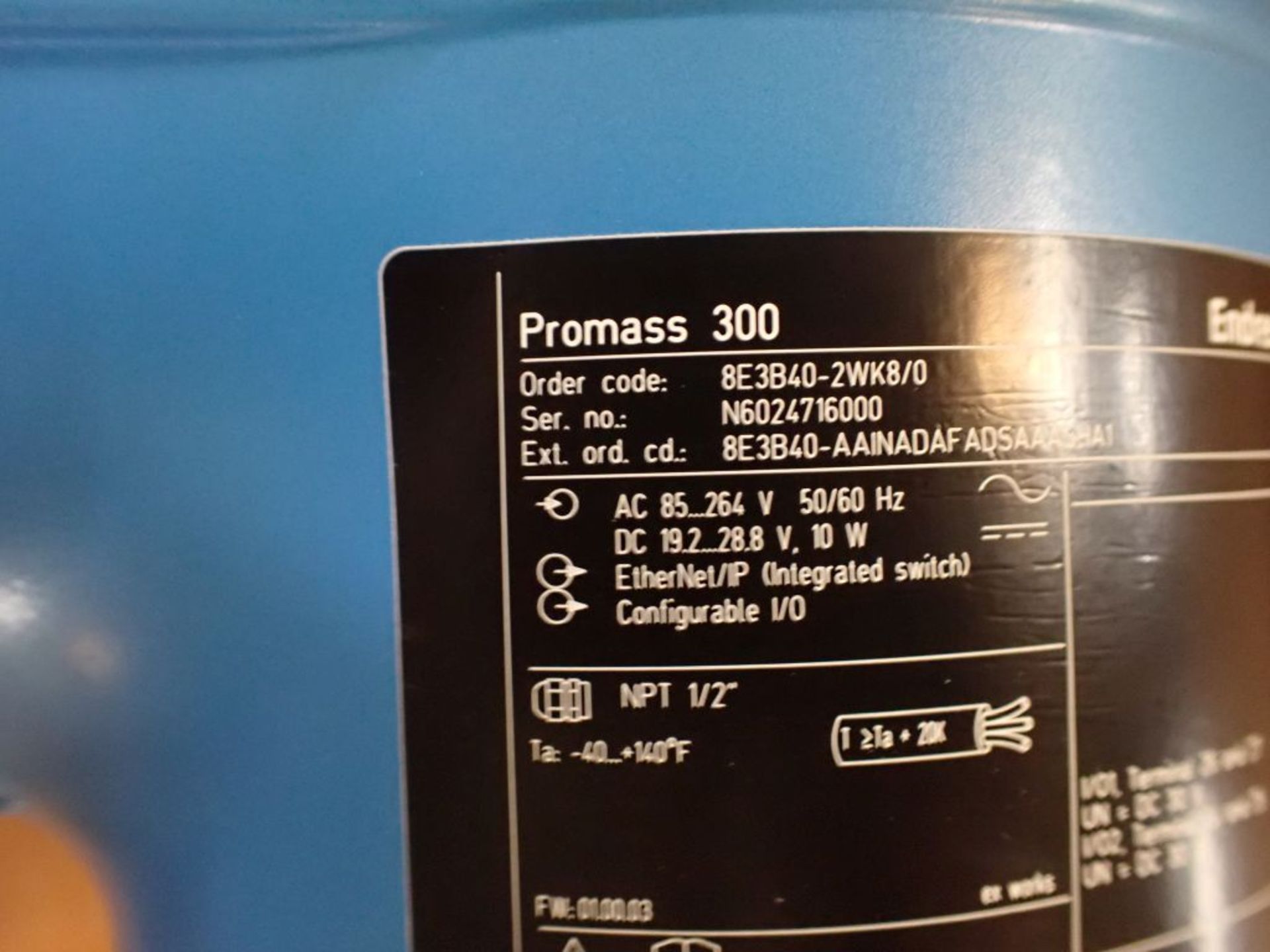 Endress Hauser Promass E300 - Part No. AAINADAFADSAAASHAI; New Surplus; Tag: 222542 - Image 9 of 9