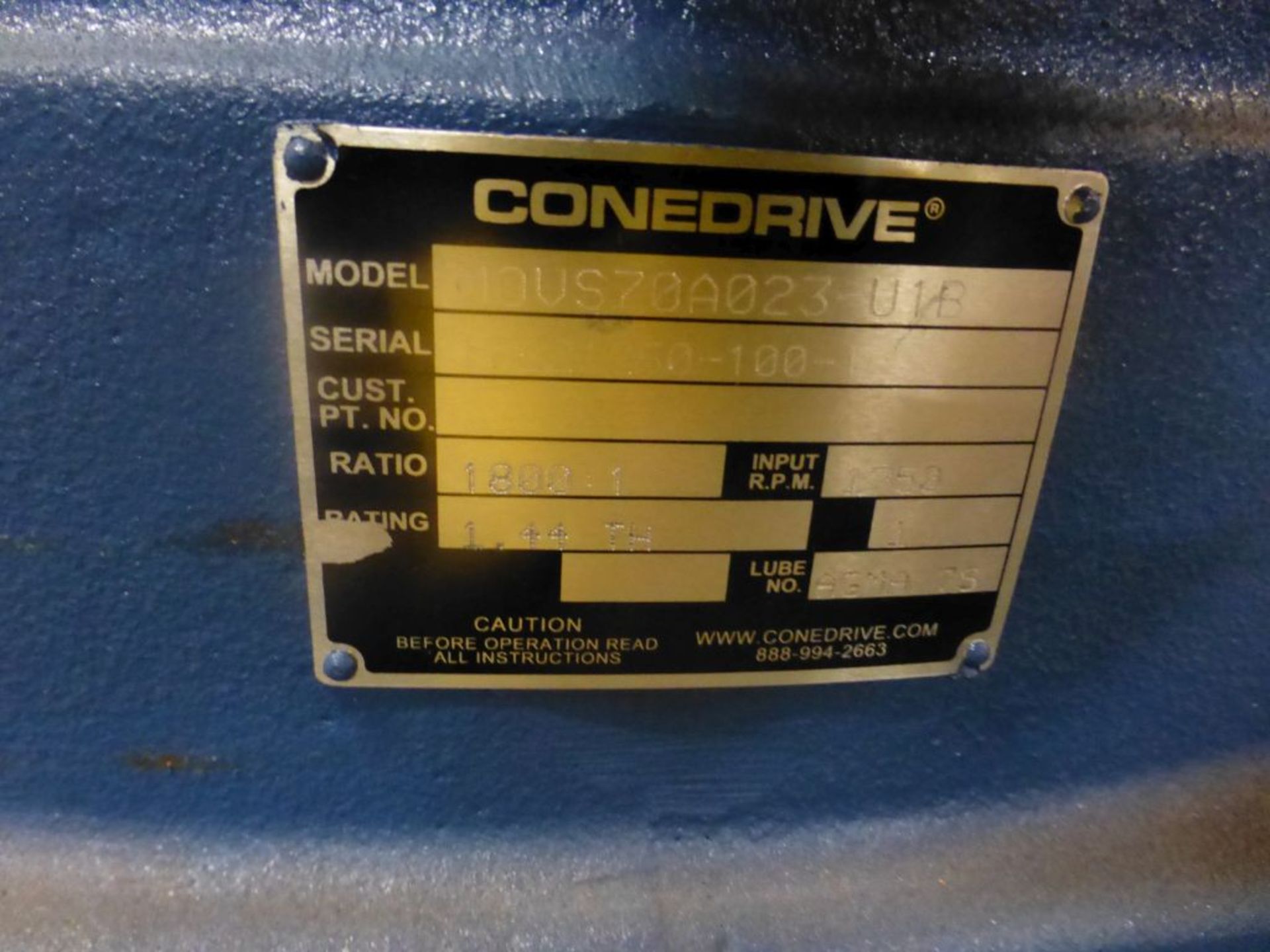 Conedrive - Model No. MOVS70A023-V16; 1750 RPM; New Surplus; Tag: 221496 - Image 7 of 7