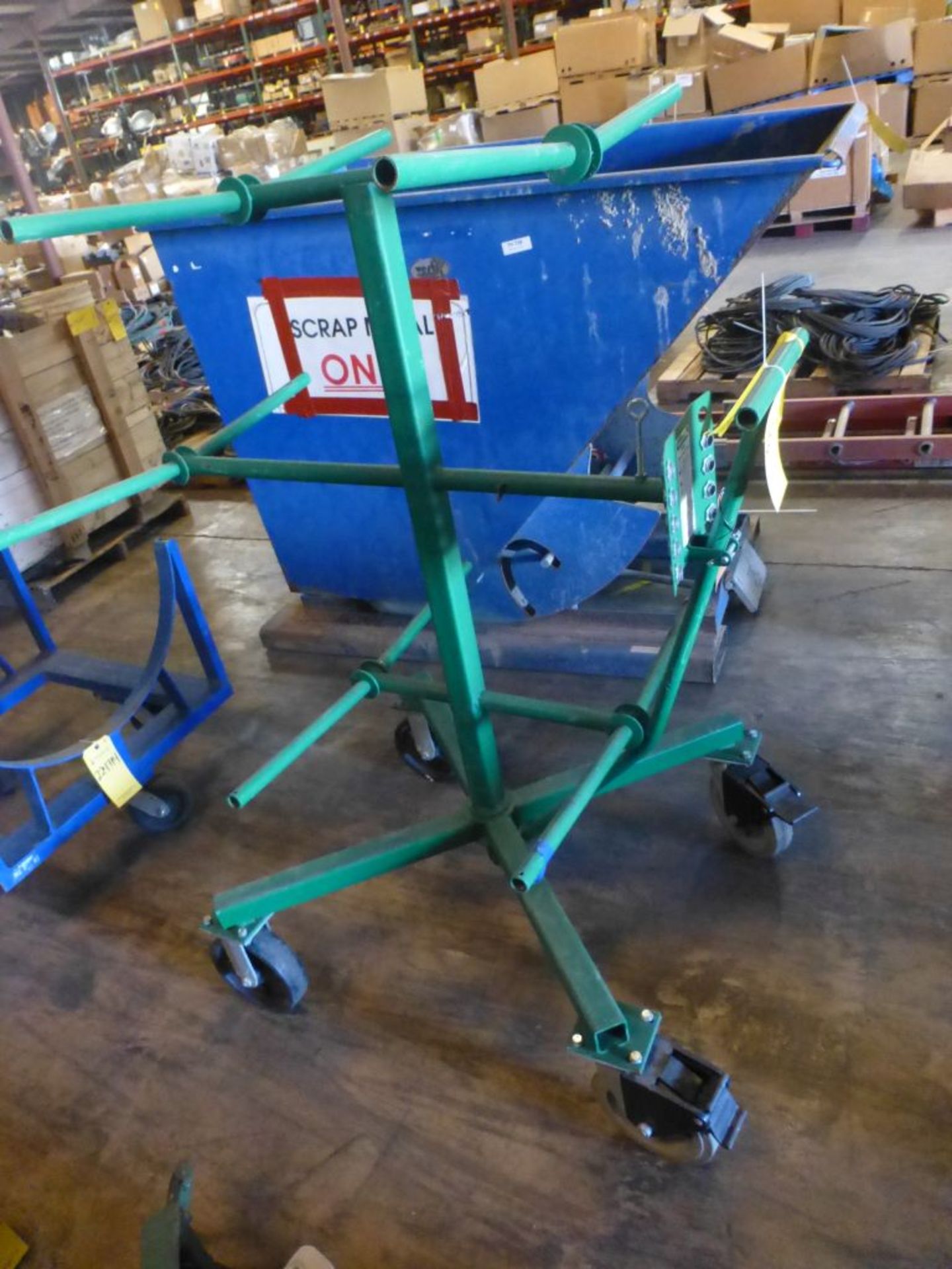 Greenlee Wire Dispenser Cart|Part No. 910; 1250 lb Total Weight; Holds (10) 18" Diameter Spools;