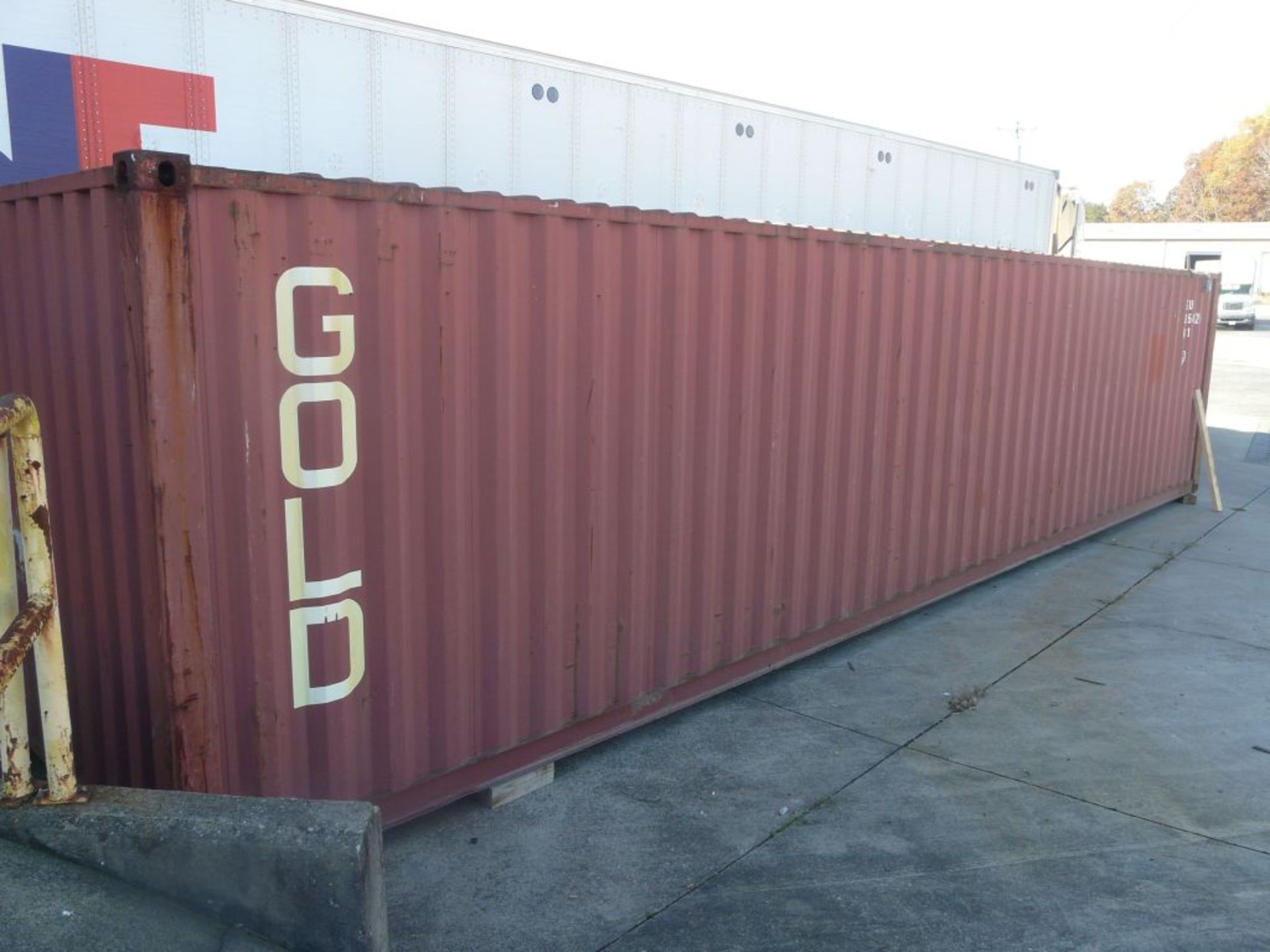 Gold Container Corp. 40' Shipping Container|ID No. G1DU090543-2; Mfg. 5/1998; Tag: 225956; Lot