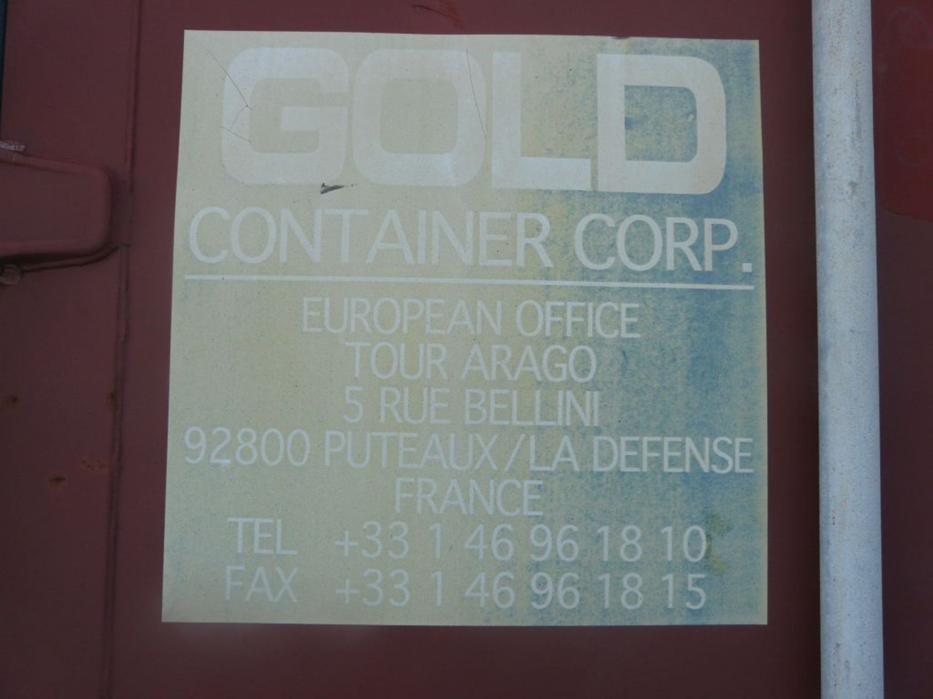 Gold Container Corp. 40' Shipping Container|ID No. G1DU090543-2; Mfg. 5/1998; Tag: 225956; Lot - Image 5 of 6