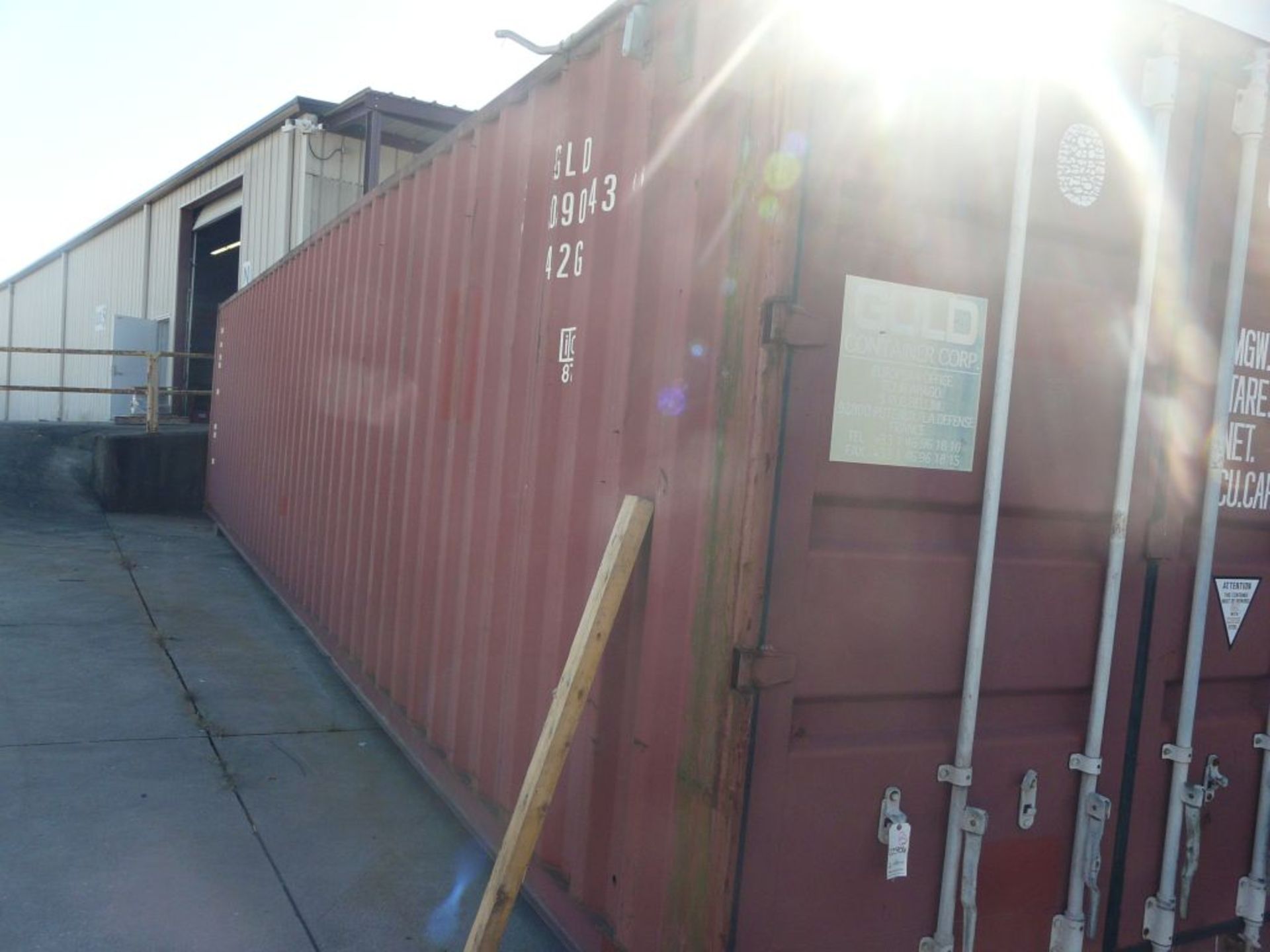 Gold Container Corp. 40' Shipping Container|ID No. G1DU090543-2; Mfg. 5/1998; Tag: 225956; Lot - Image 2 of 6