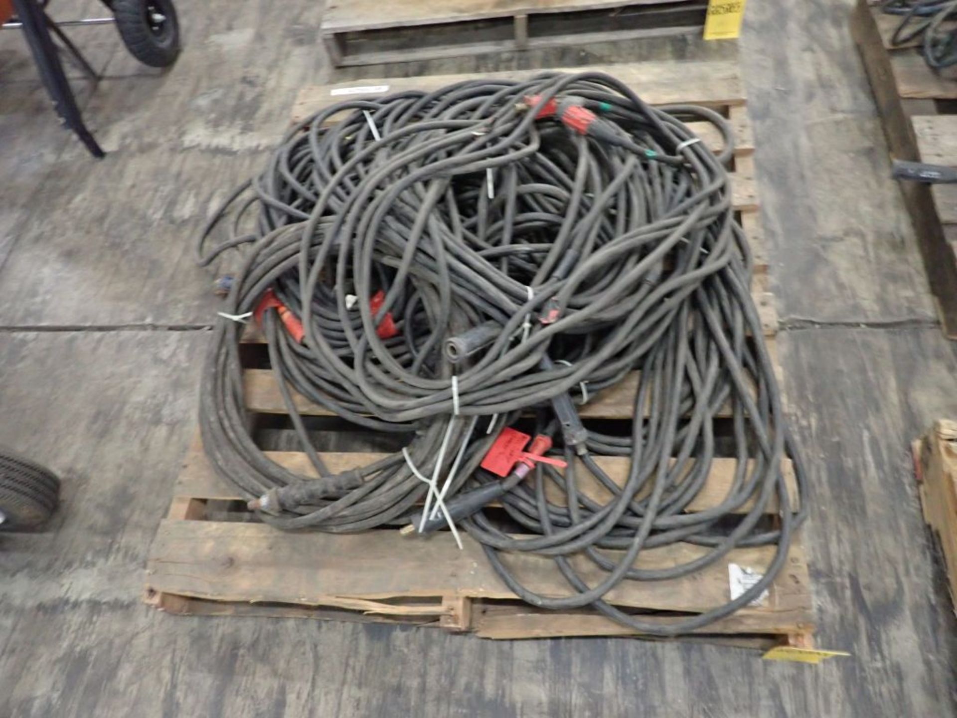 Lot of Assorted Welding Leads w/Connectors|270 lbs Including Pallet; Tag: 225282