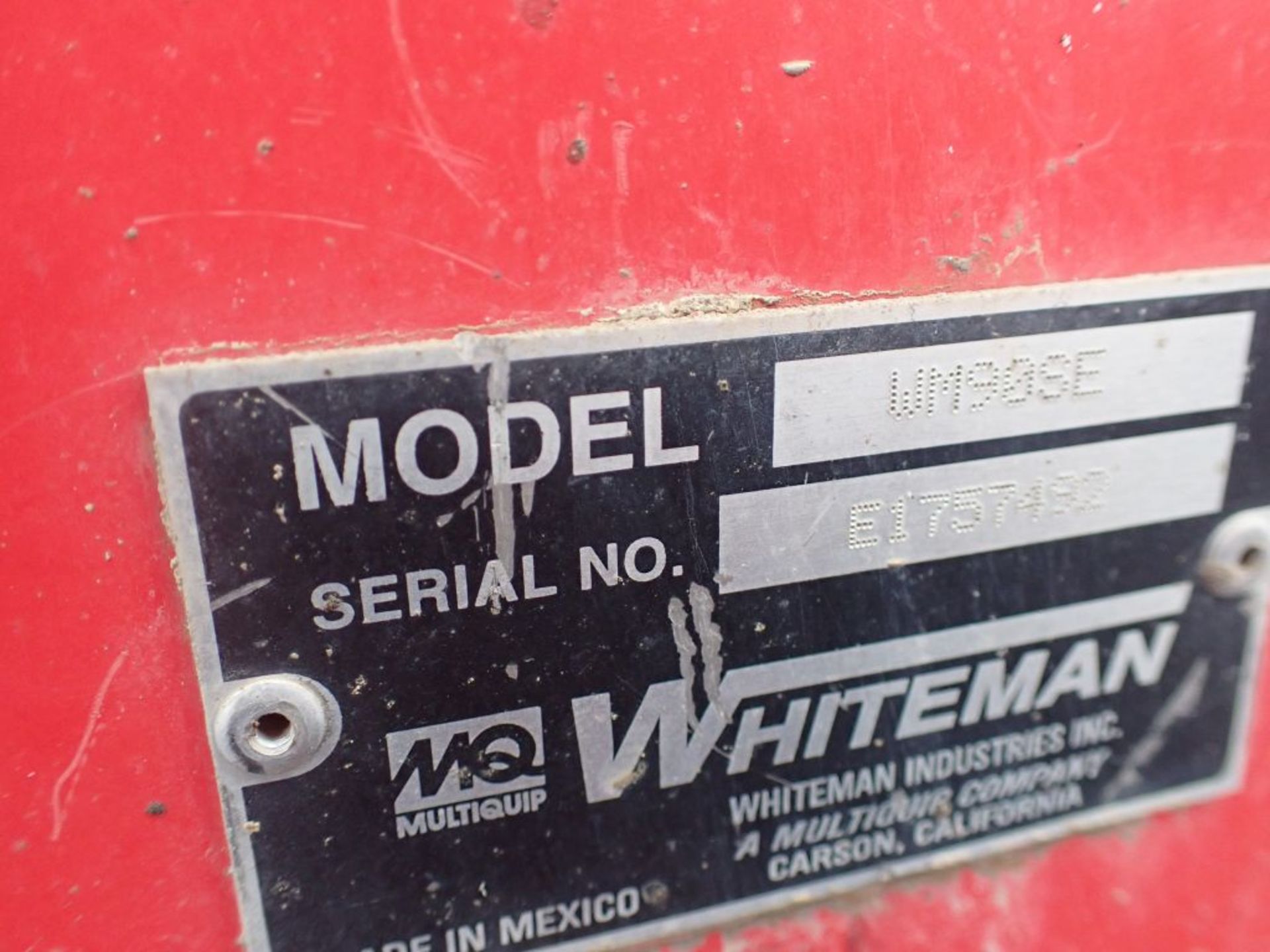 Whiteman Multiquip Cement Mixer|Model No. WM90SE; Tag: 225526 - Image 6 of 10